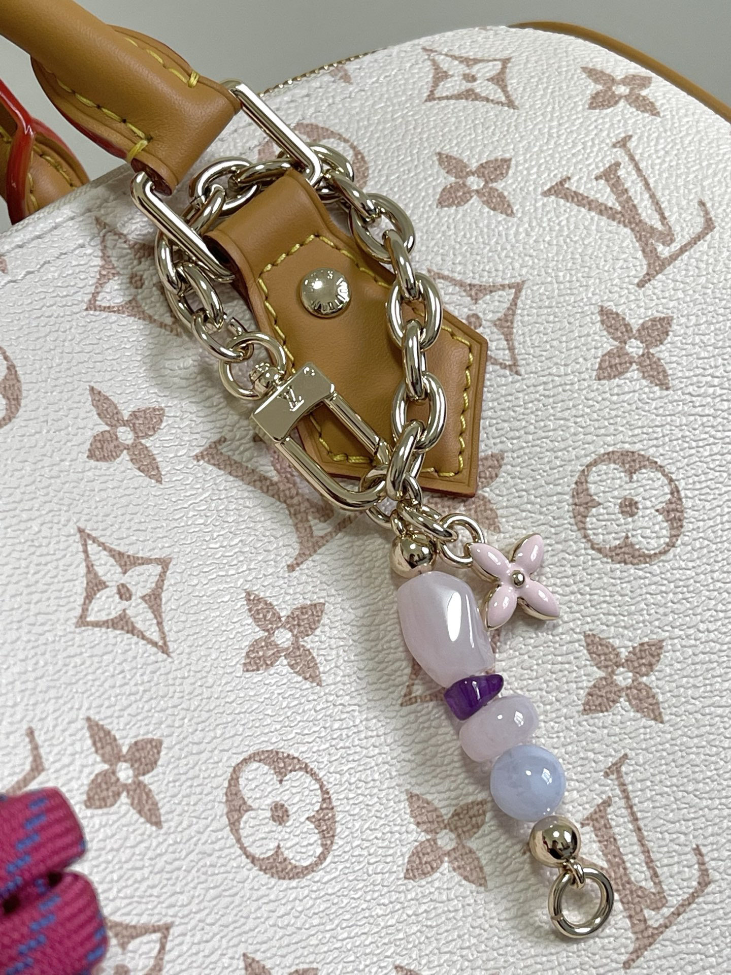 Speedy Soft 30 Lucky Handbag in Monogram Dune Canvas - Image 5