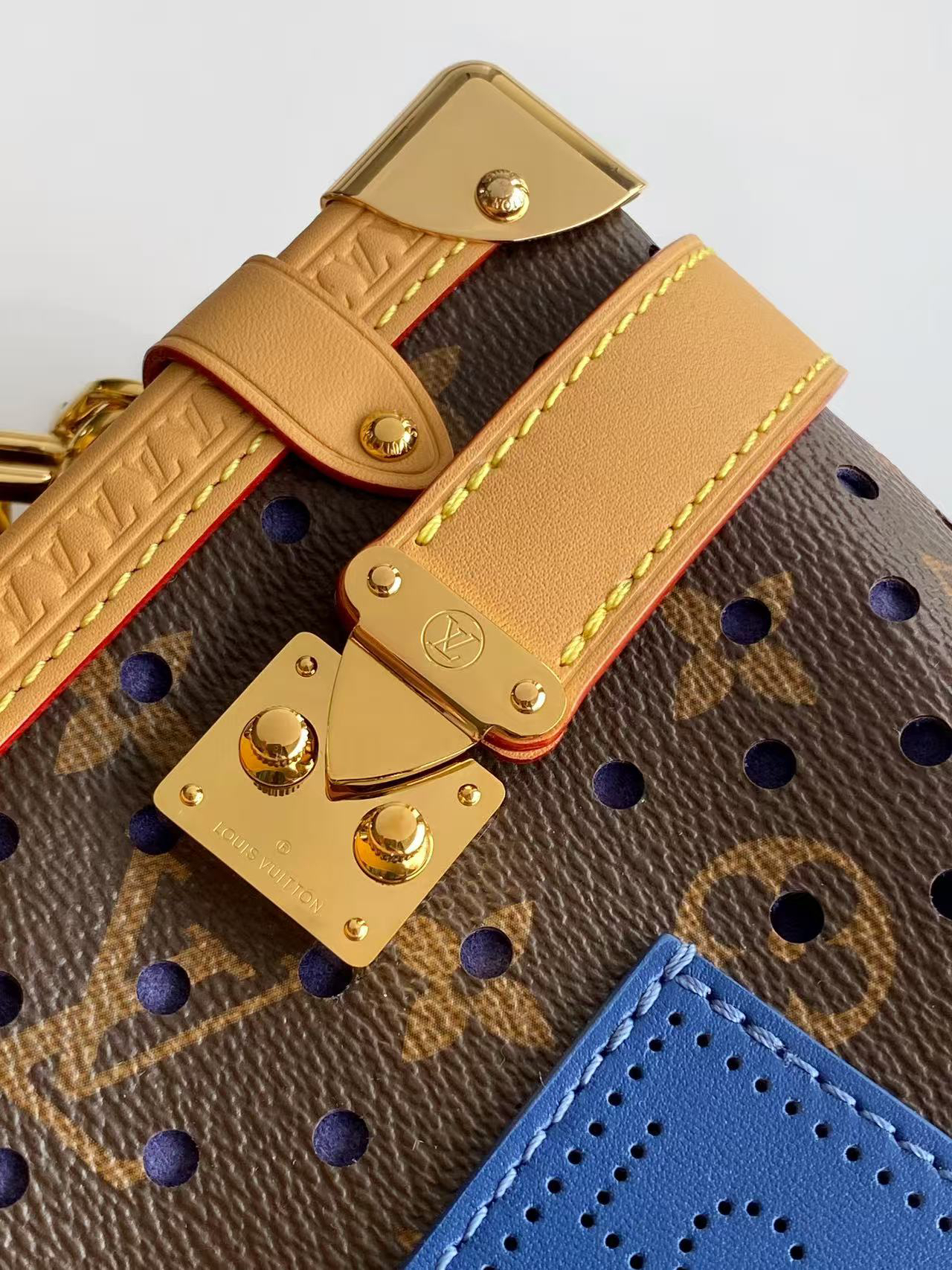 Louis Vuitton Side Trunk Medium Handbag in Monogram Perfo Canvas - Image 5