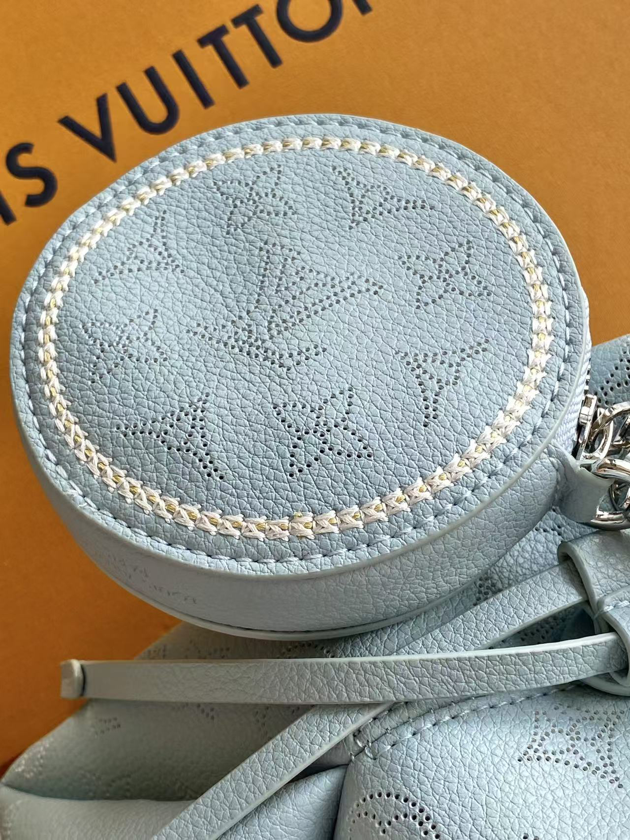 Monogram Perforated Leather Bucket Bag - Image 5