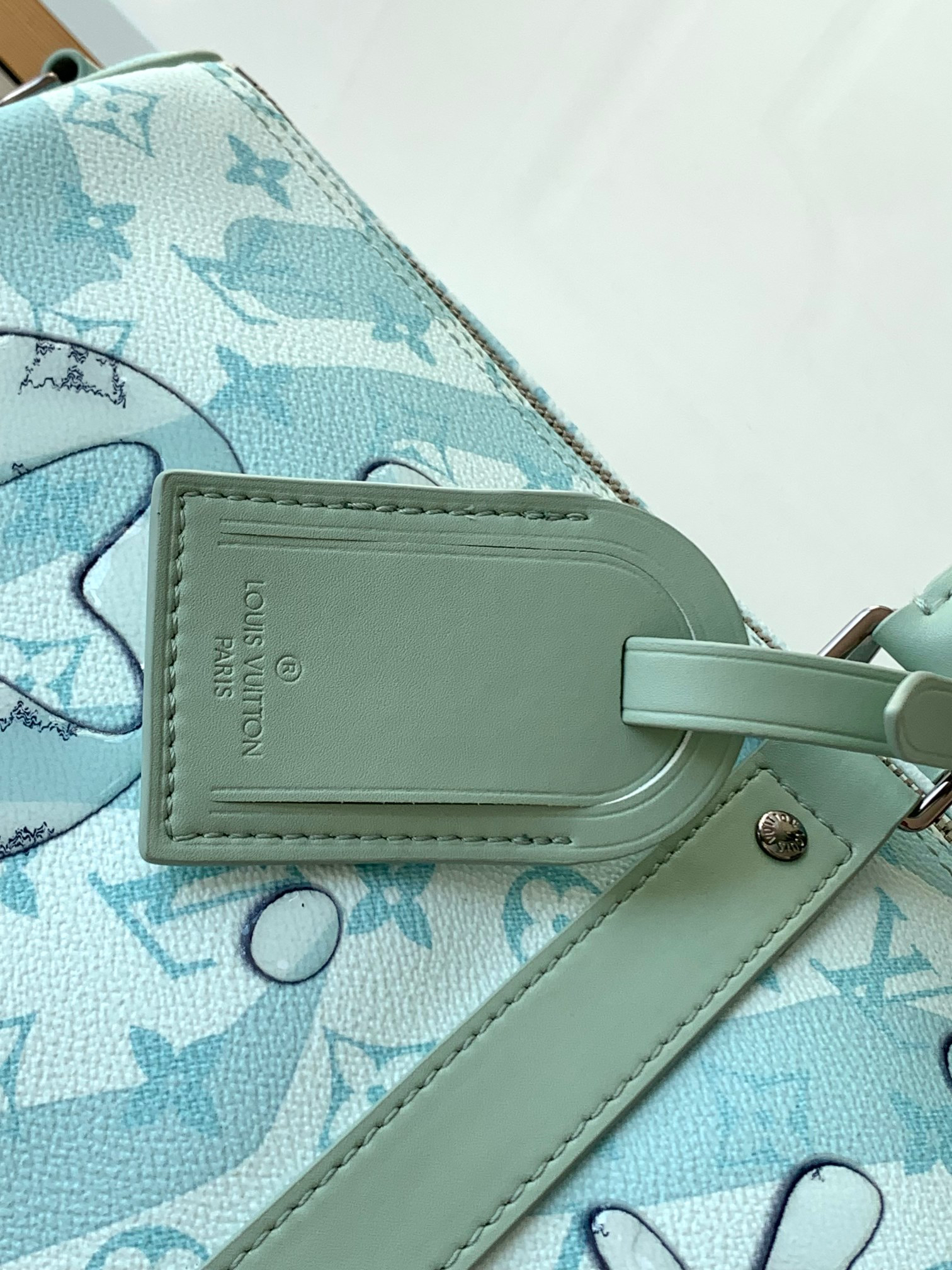 Louis Vuitton Keepall Bandoulière 50 Monogram Aquagarden Travel Bag - Image 5