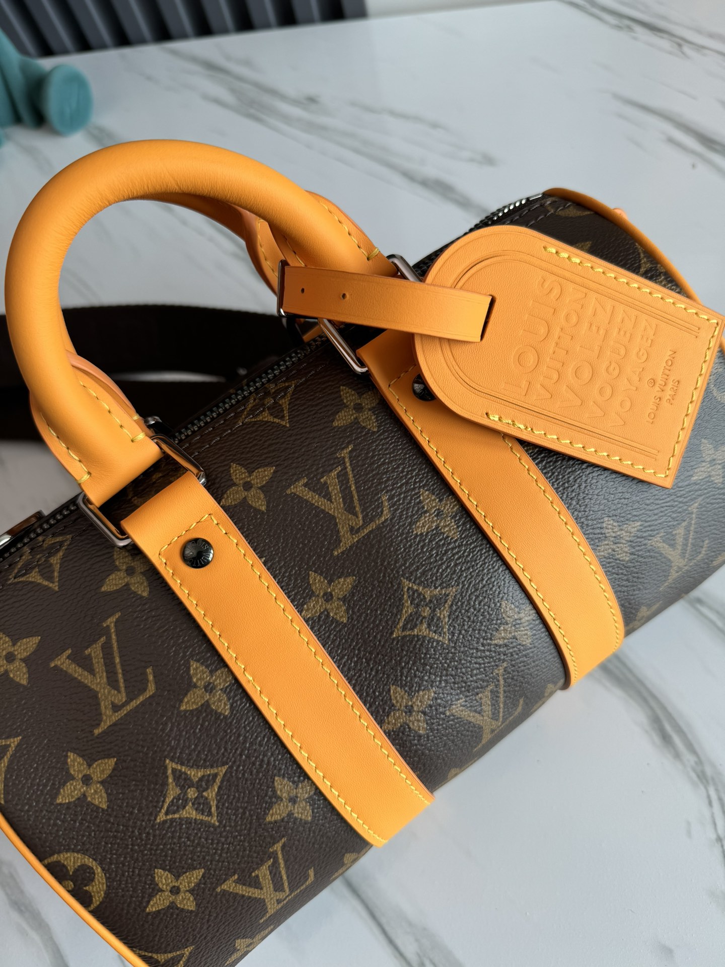 Louis Vuitton Keepall 25 Travel Bag in Monogram Eclipse Reverse Canvas - Image 5