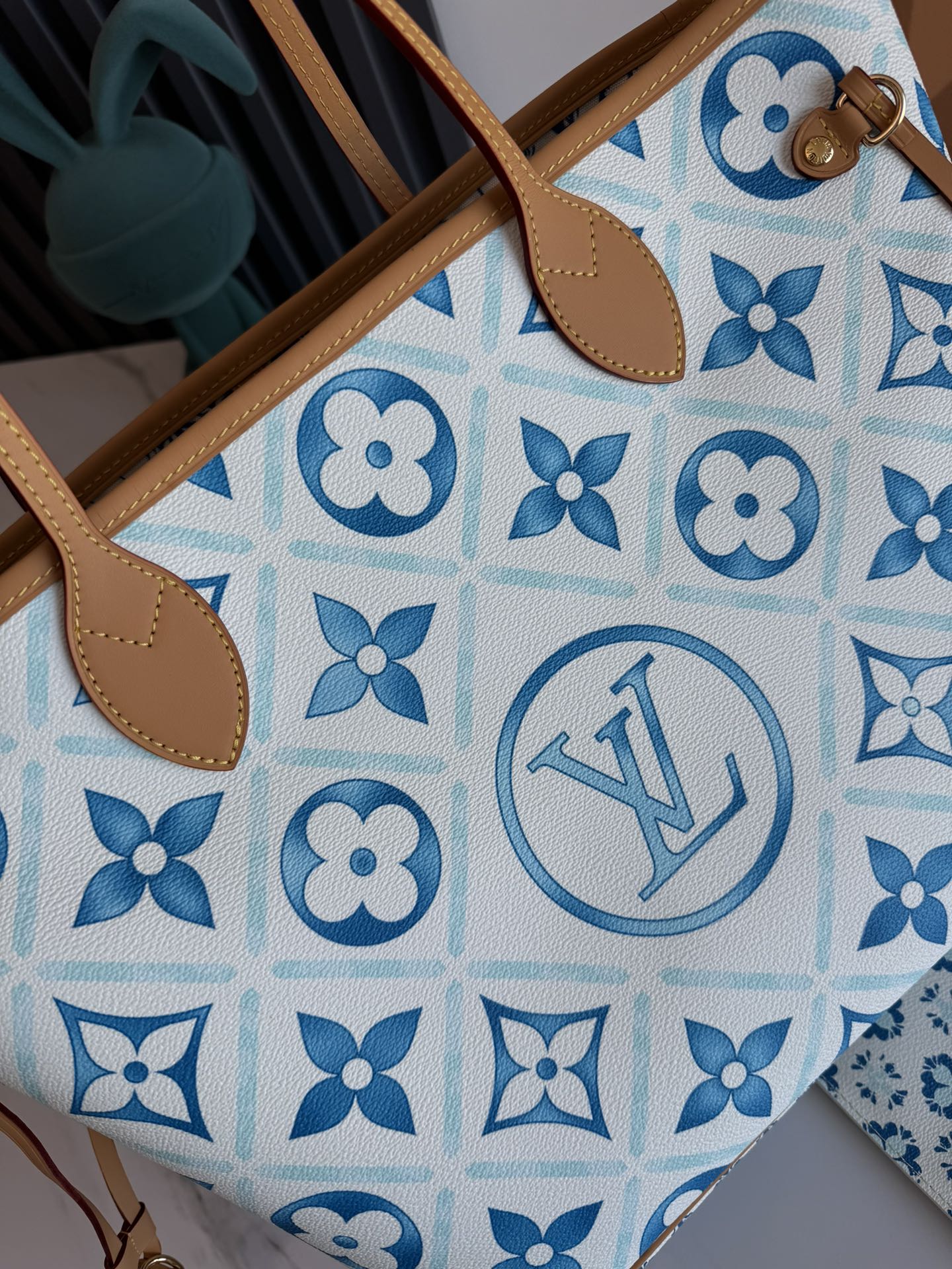 Louis Vuitton Neverfull MM Monogram Tiles Tote Bag - Image 5
