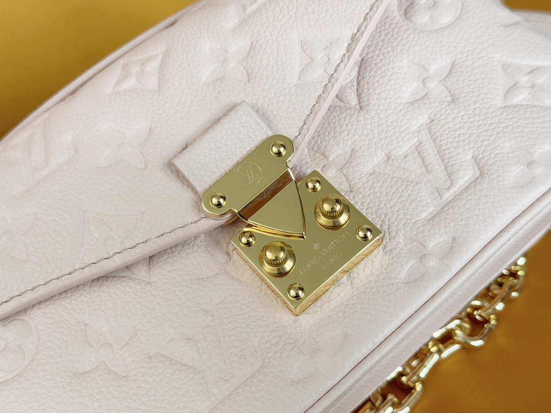 Louis Vuitton Pochette Metis East West Crossbody Bag in Monogram Empreinte Leather, Cherry Blossom Pink - Image 5