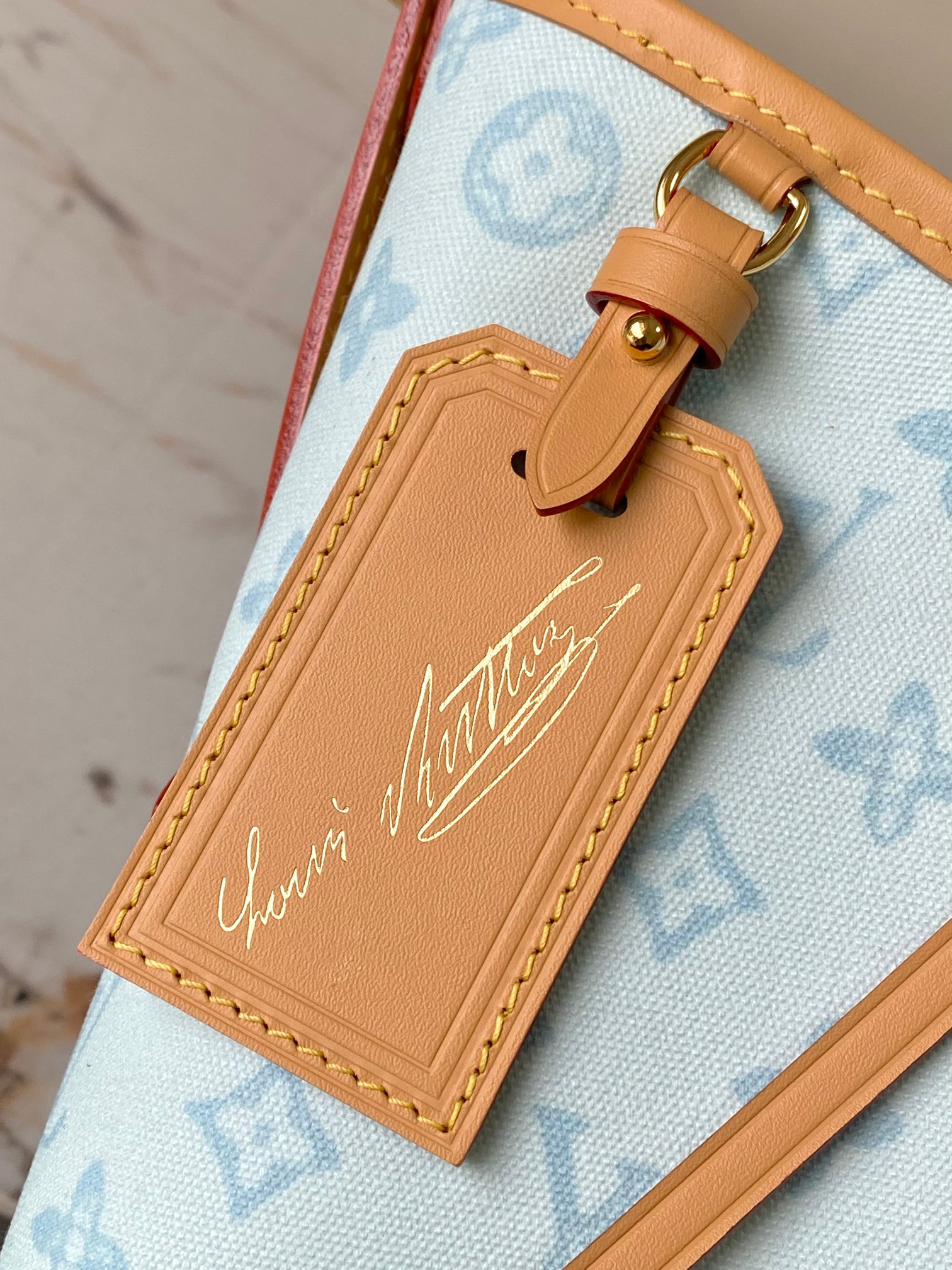 Louis Vuitton Carryall Medium Handbag in Blue Monogram Canvas - Image 5