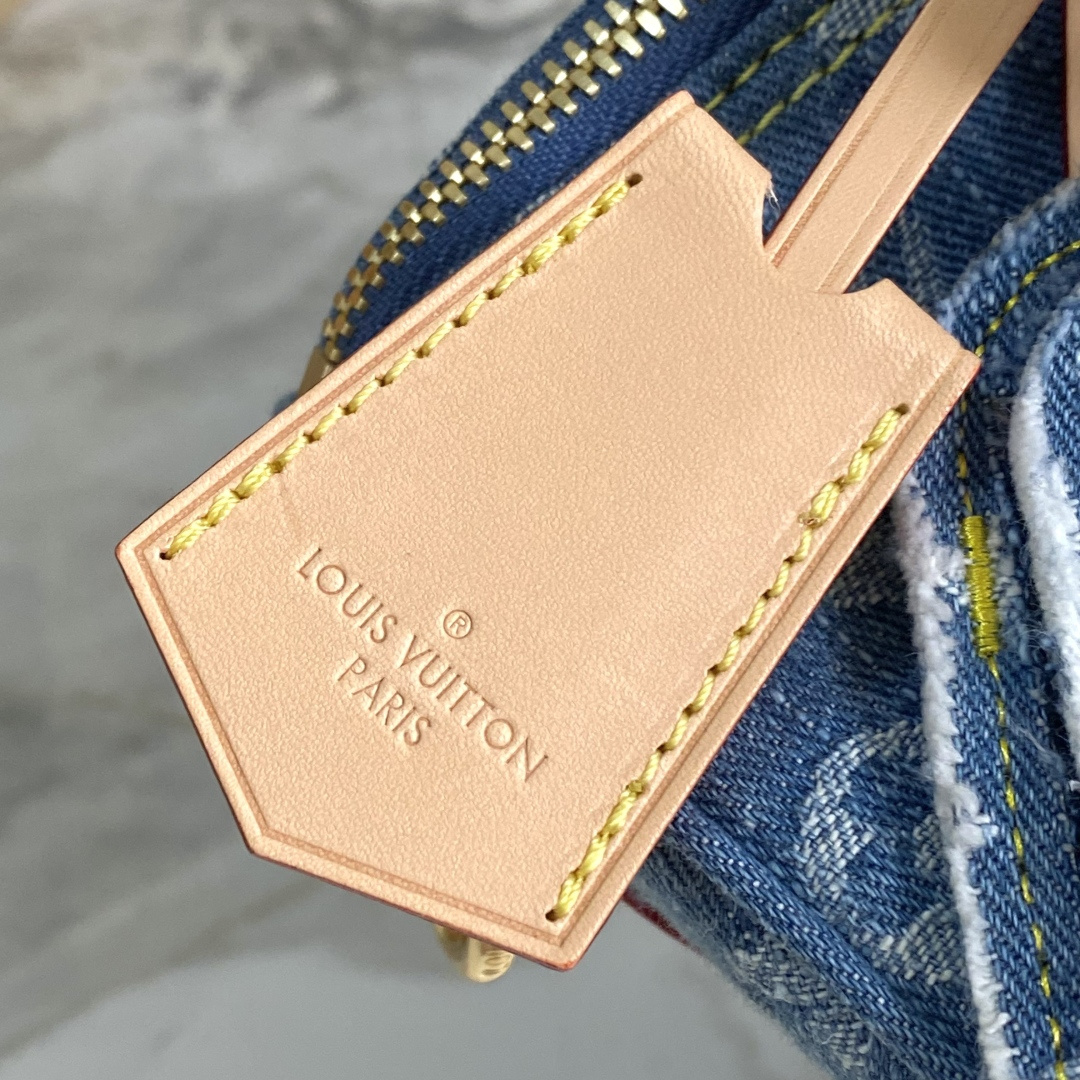 Louis Vuitton Speedy Soft 30 Denim Handbag - Image 5