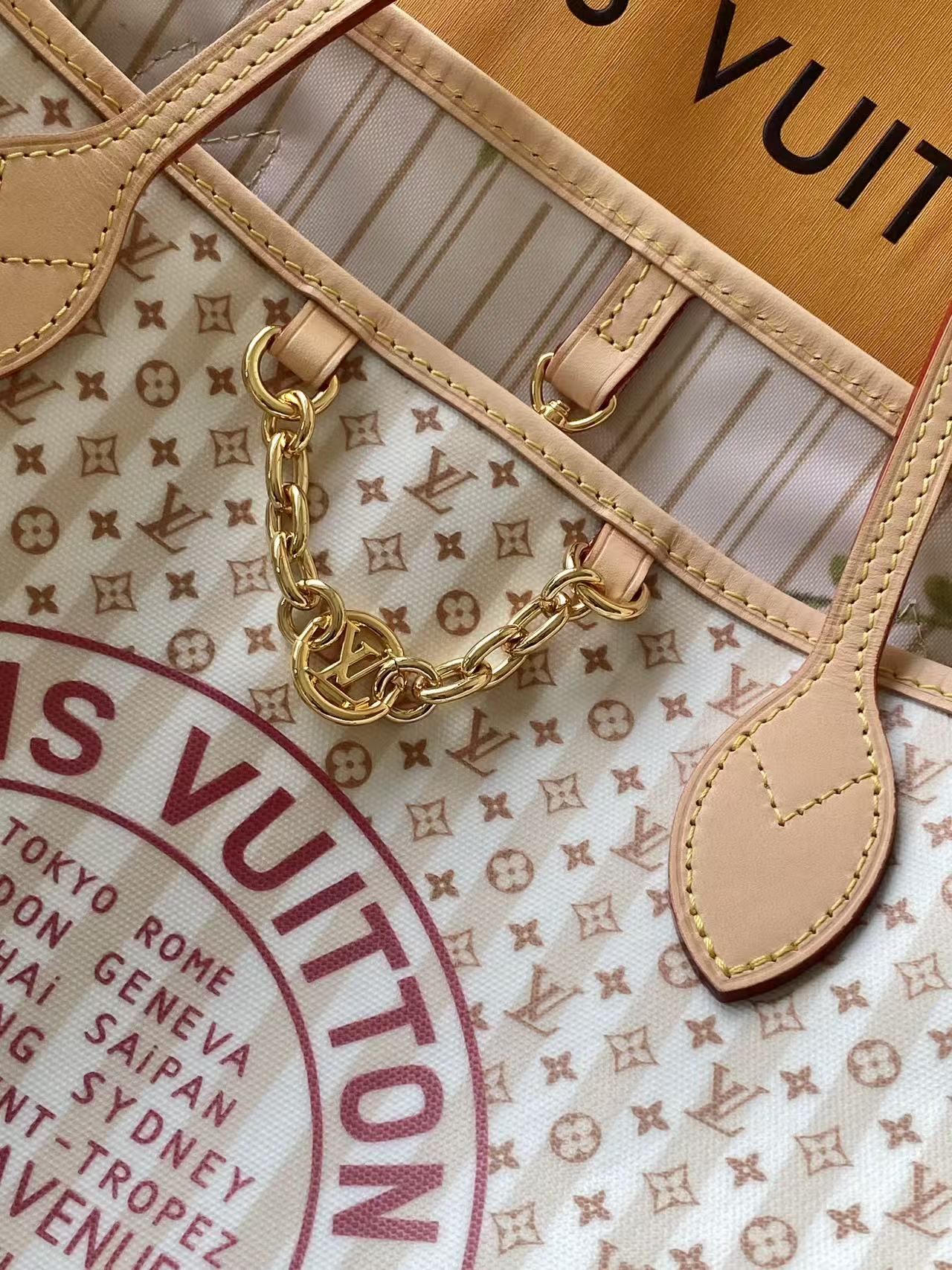 Louis Vuitton Neverfull MM Stamp Monogram Canvas Tote Bag - Image 5