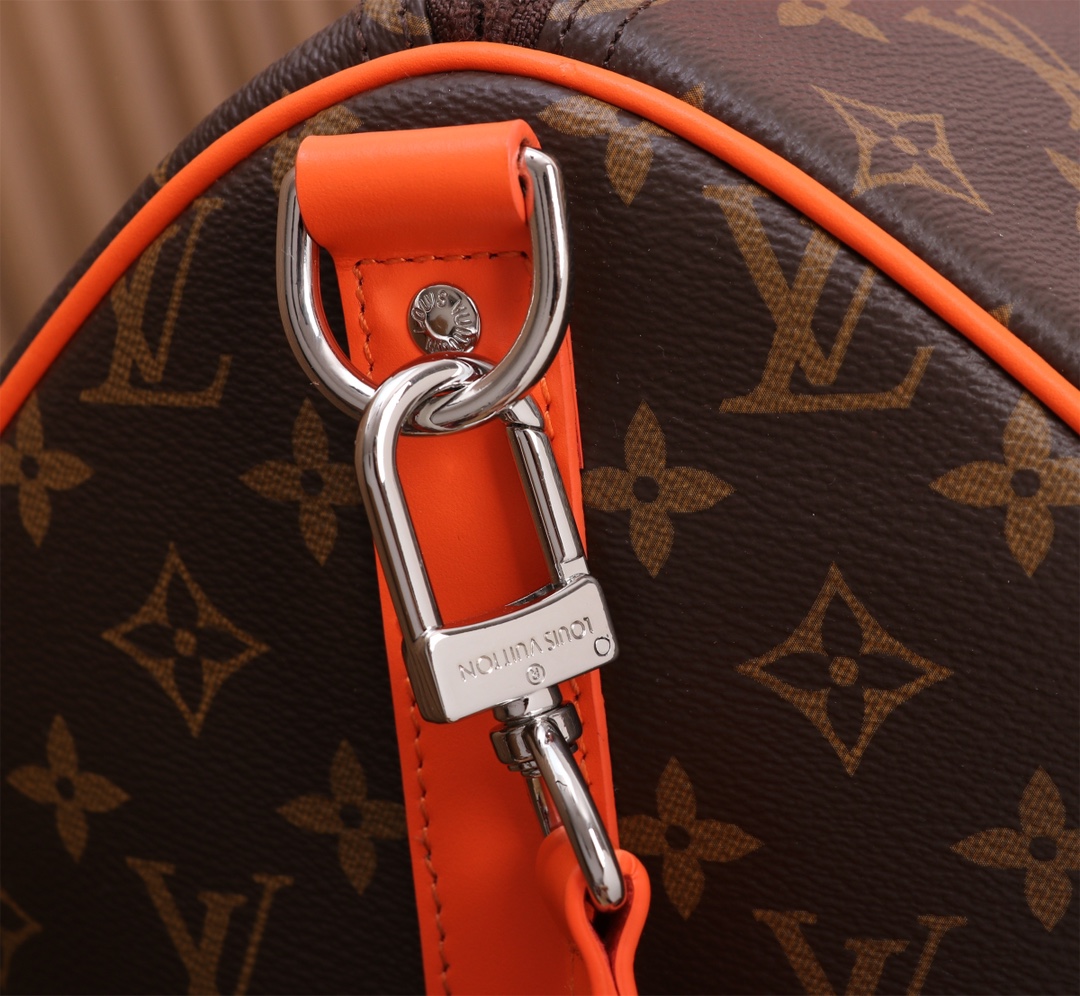 Keepall Bandouliere 50 Travel Bag in Monogram Macassar Canvas - Image 5