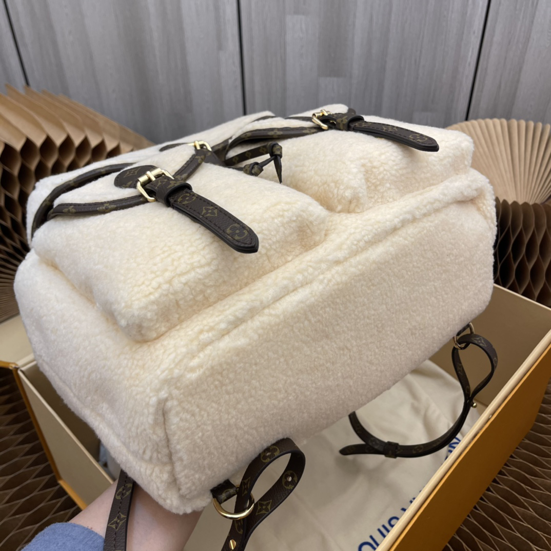 Louis Vuitton Monogram Shearling Leather Backpack - Image 5