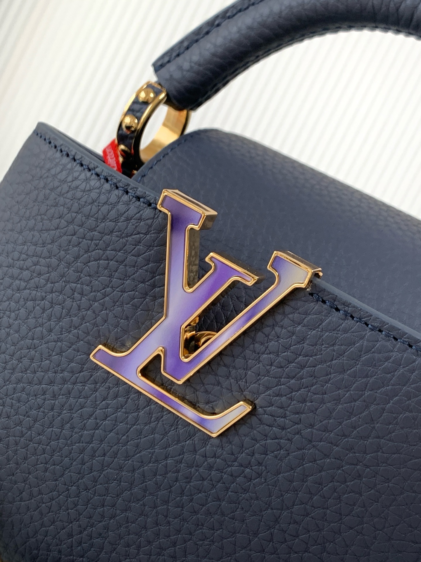 Louis Vuitton Capucines Mini Shoulder Bag in Dark Blue - Image 5