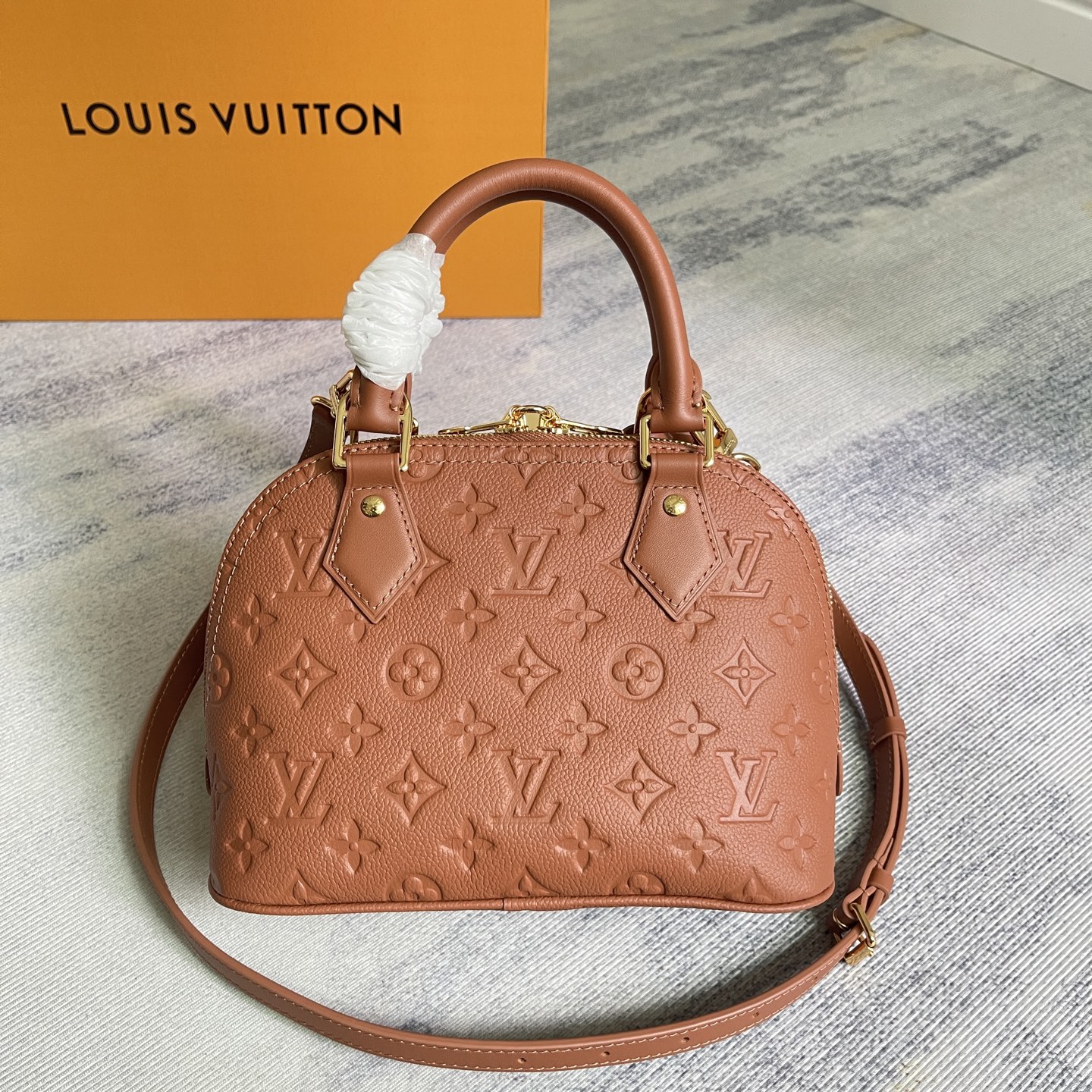 Louis Vuitton Alma BB Monogram Empreinte Leather Handbag - Image 5