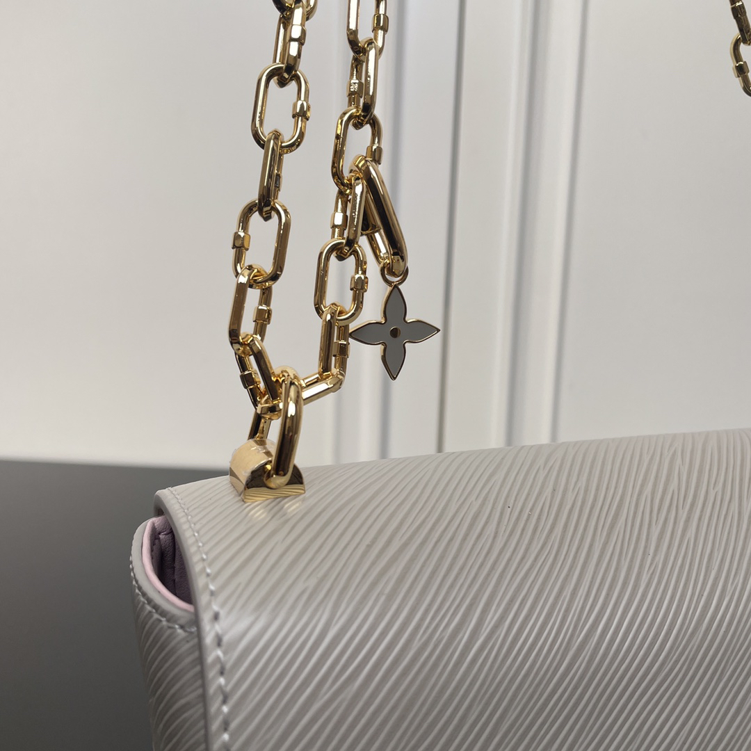 Louis Vuitton Twist Medium Handbag in Gray Epi Leather - Image 5