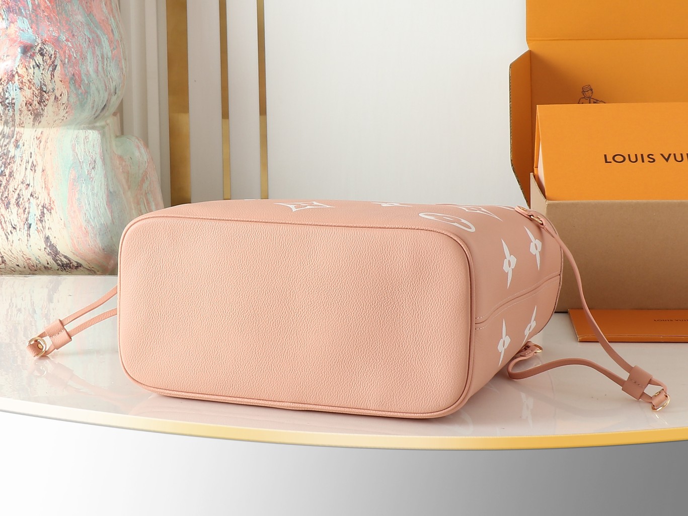 Louis Vuitton Neverfull MM Monogram Empreinte Tote Bag in Pink - Image 5