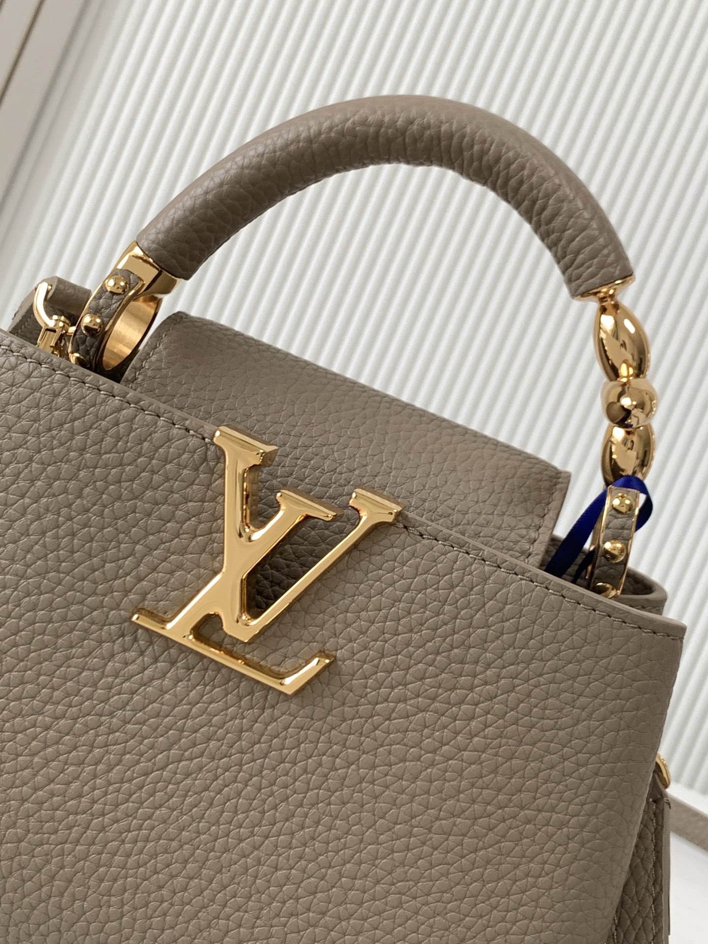 Louis Vuitton Capucines Mini Handbag M23943 in Elephant Gray - Image 5