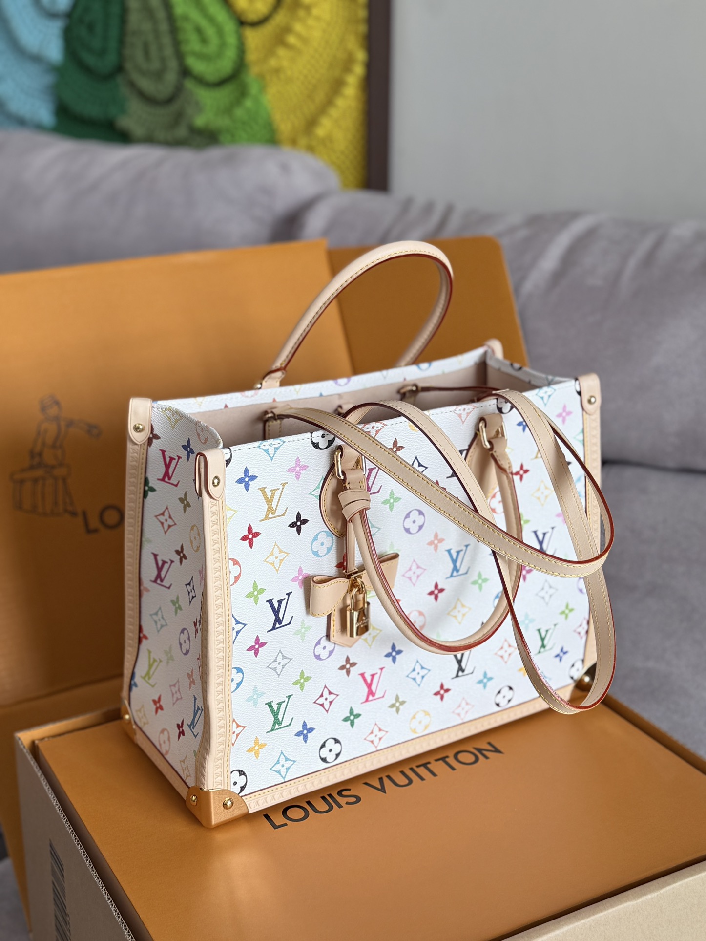 Louis Vuitton x Takashi Murakami OnTheGo MM Tote Bag - Image 5