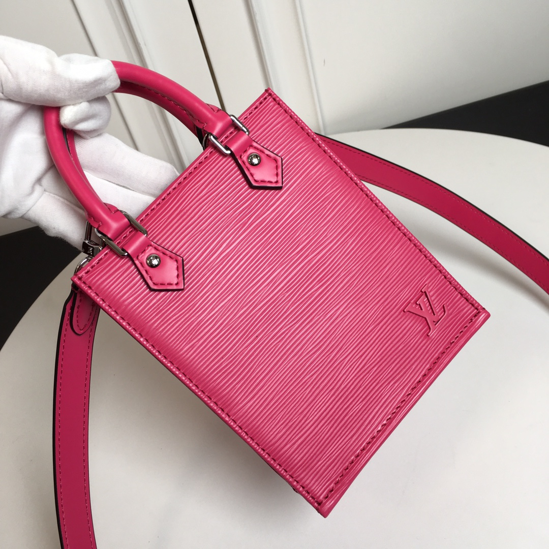 Louis Vuitton Petit Sac Plat M69441 – Rose Red Epi Leather Crossbody Bag - Image 5