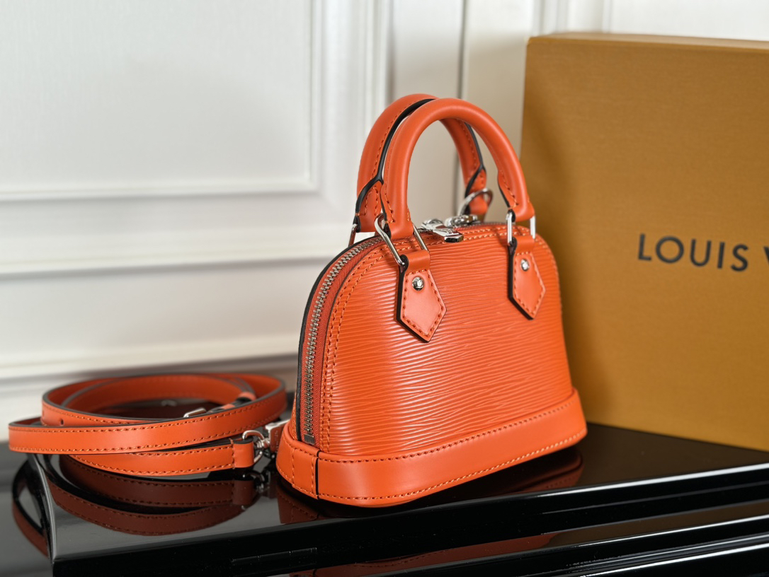 Louis Vuitton Nano Alma Bag in Orange Epi Leather - Image 5