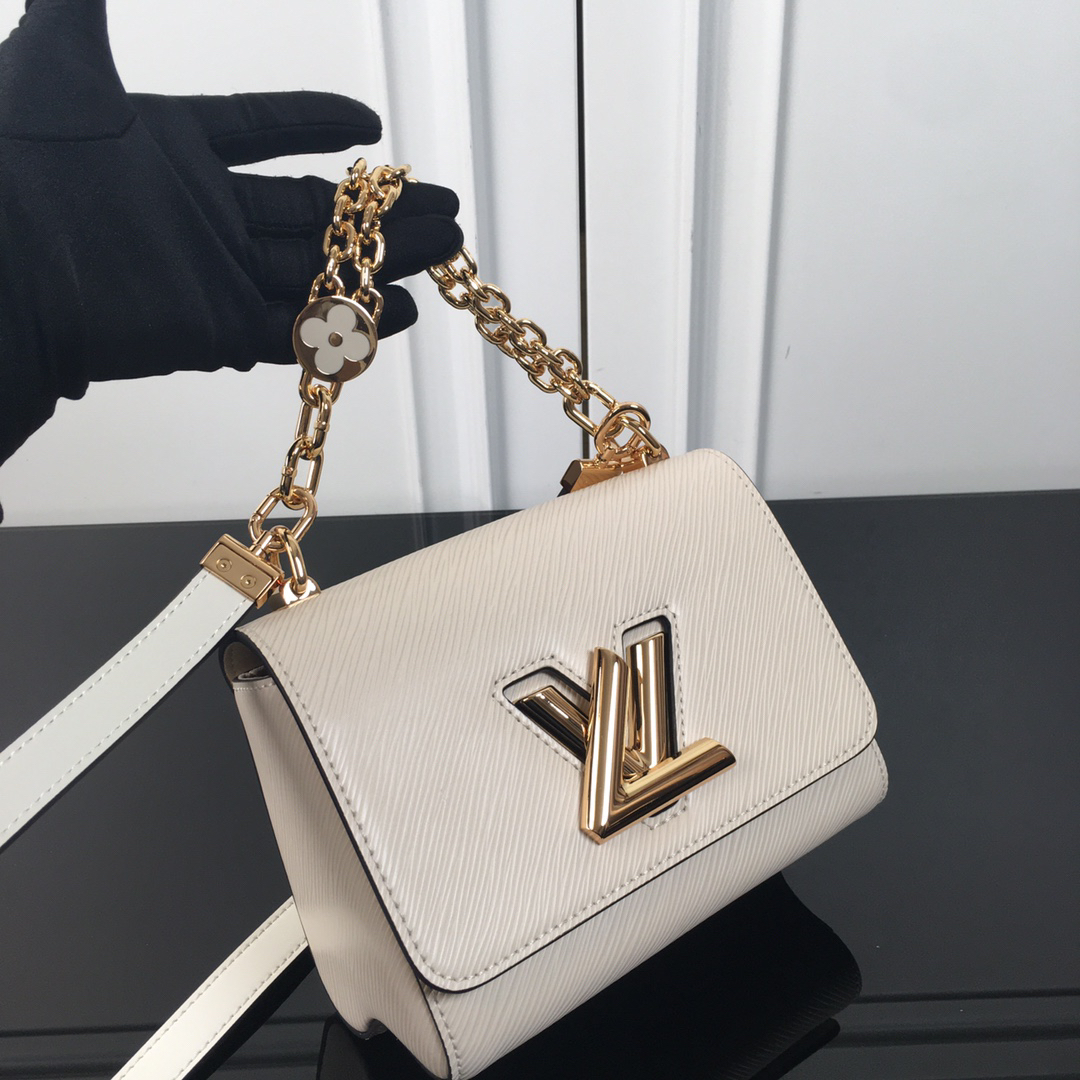 Louis Vuitton Twist Small Crossbody Bag M59405 in White Epi Leather - Image 5