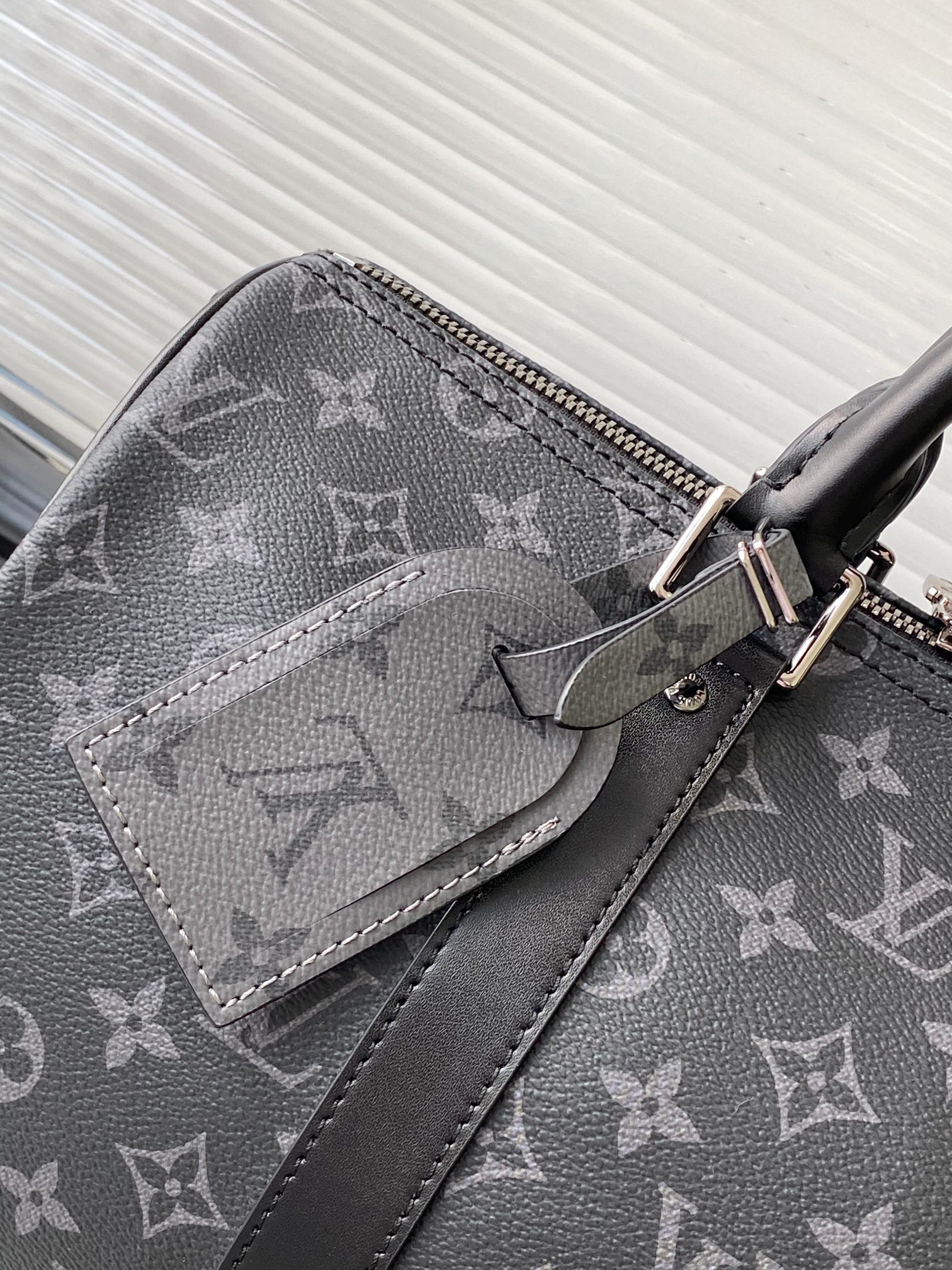 Louis Vuitton Keepall Bandoulière 35 Travel Bag in Monogram Eclipse - Image 5