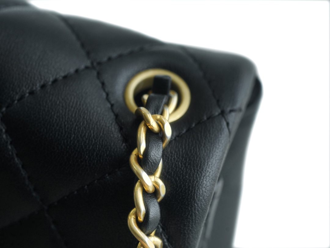 Mini Lambskin Shoulder Bag with Adjustable Metal Ball Strap - Image 5