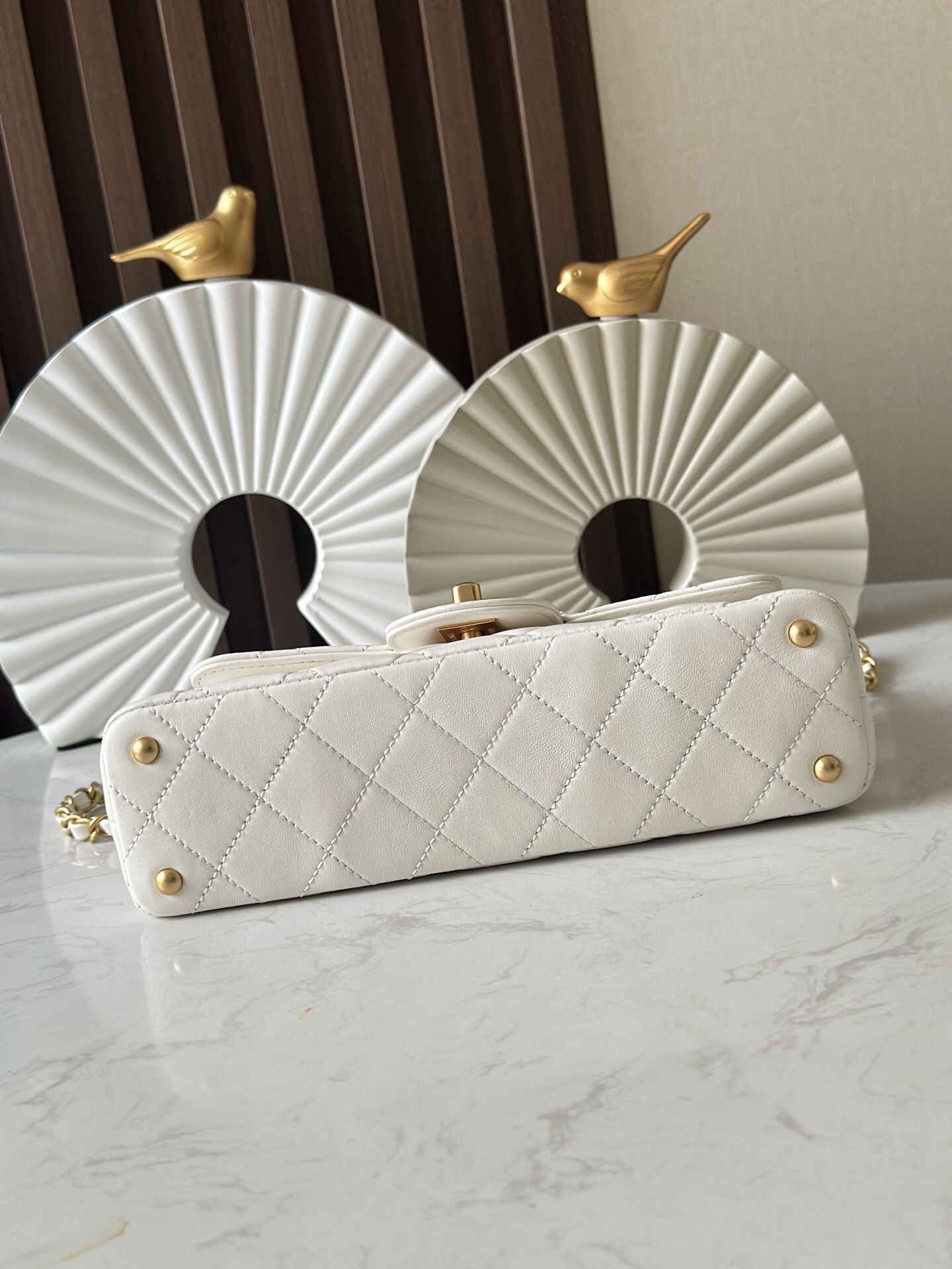 Kelly-Style Handbag in Black with Gold Hardware - Image 5