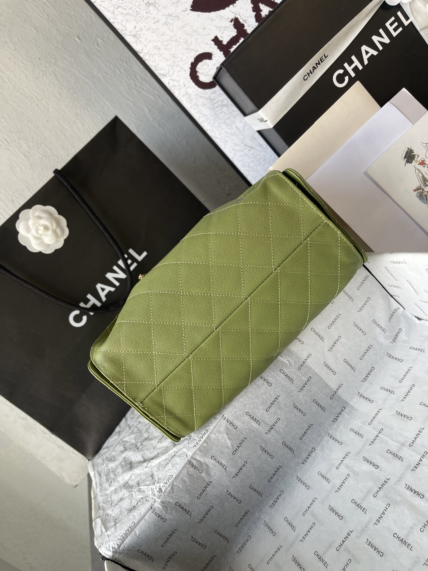 Chanel 25C Small Caviar Leather Hobo Shoulder Bag AS5293 - Image 5