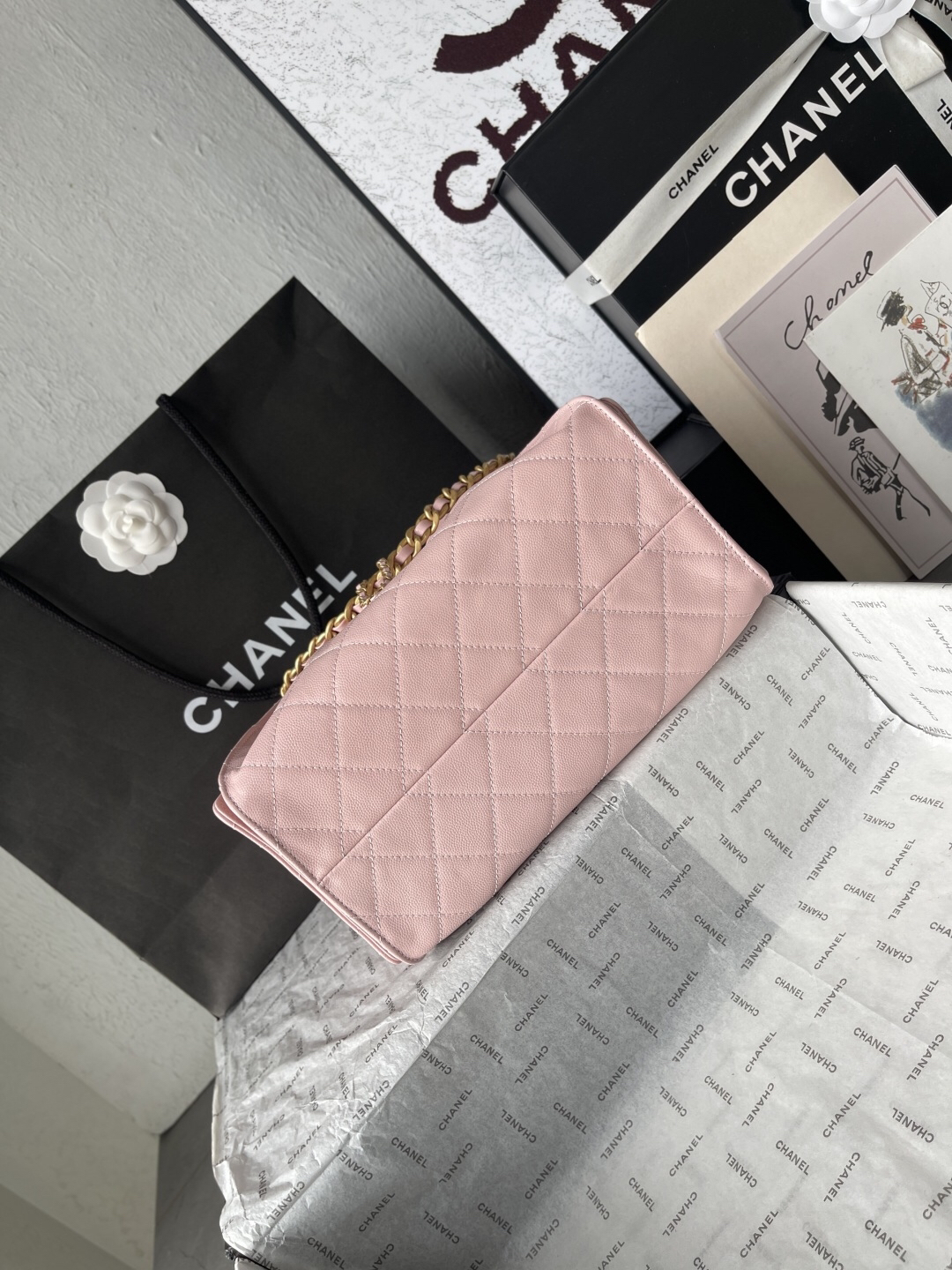 Chanel 25C Small Caviar Leather Hobo Shoulder Bag - Image 5