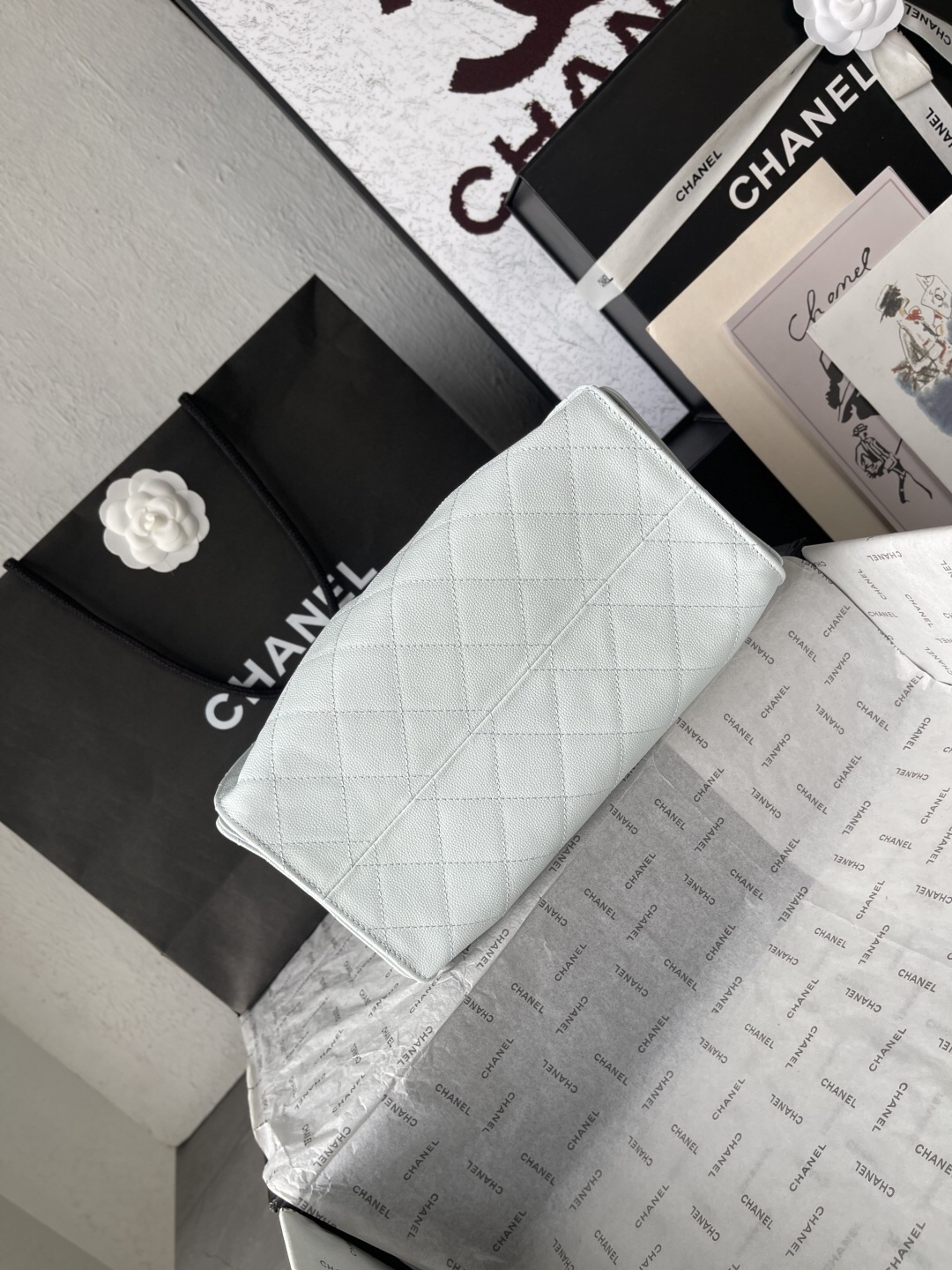Chanel 25C Small Caviar Leather Hobo Shoulder Bag - Image 5
