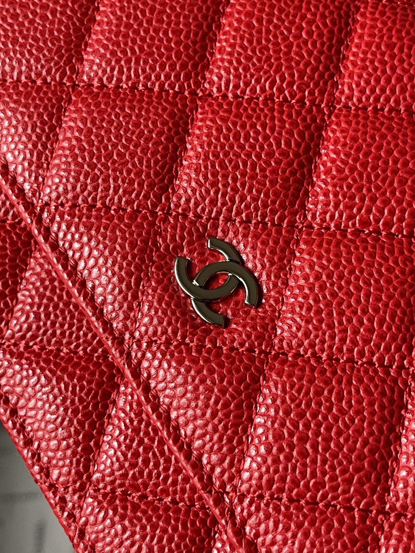 Chanel CF WOC Caviar Leather Chain Wallet - Image 5
