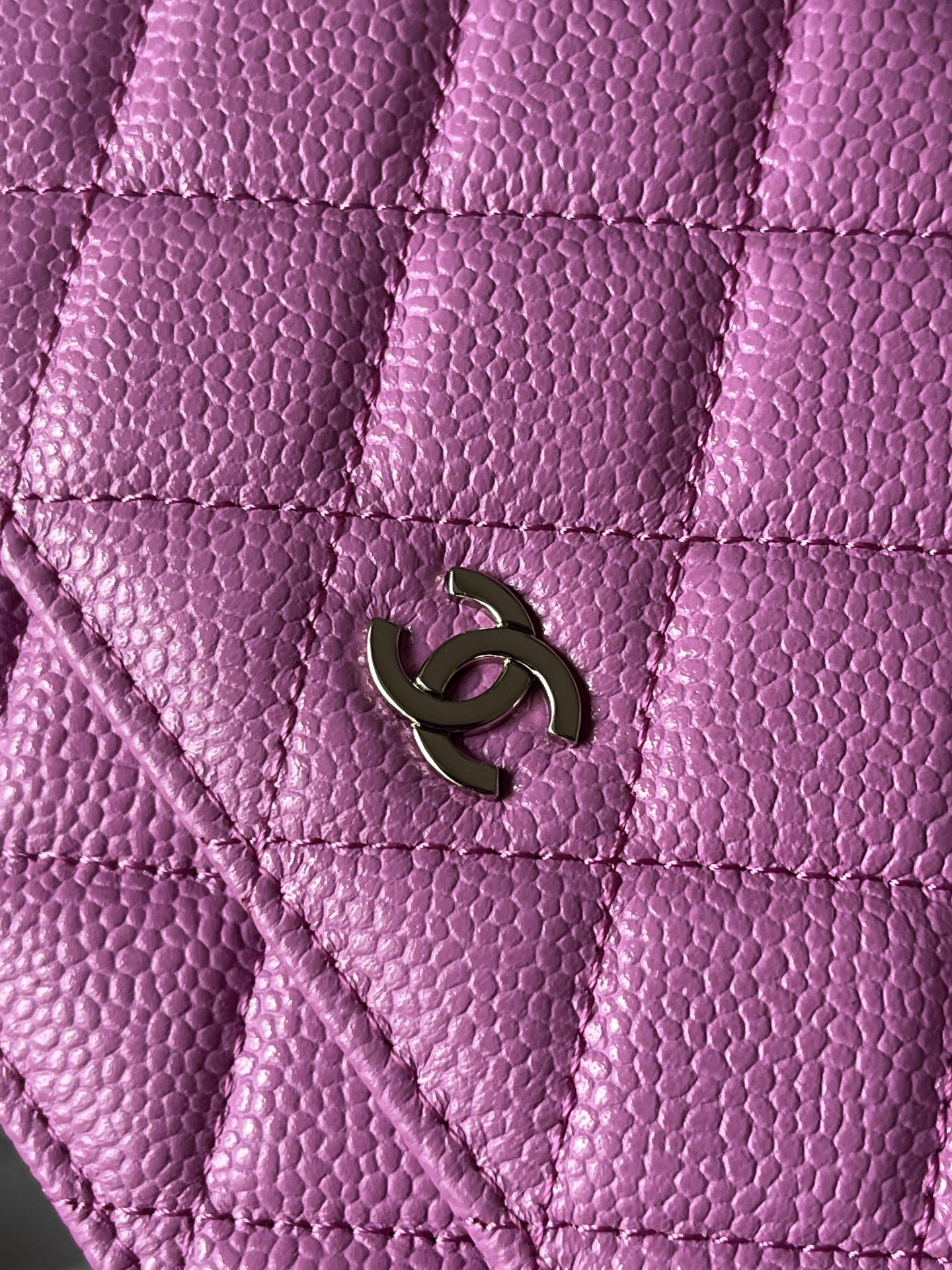 Chanel CF WOC Black Caviar Chain Wallet - Image 5