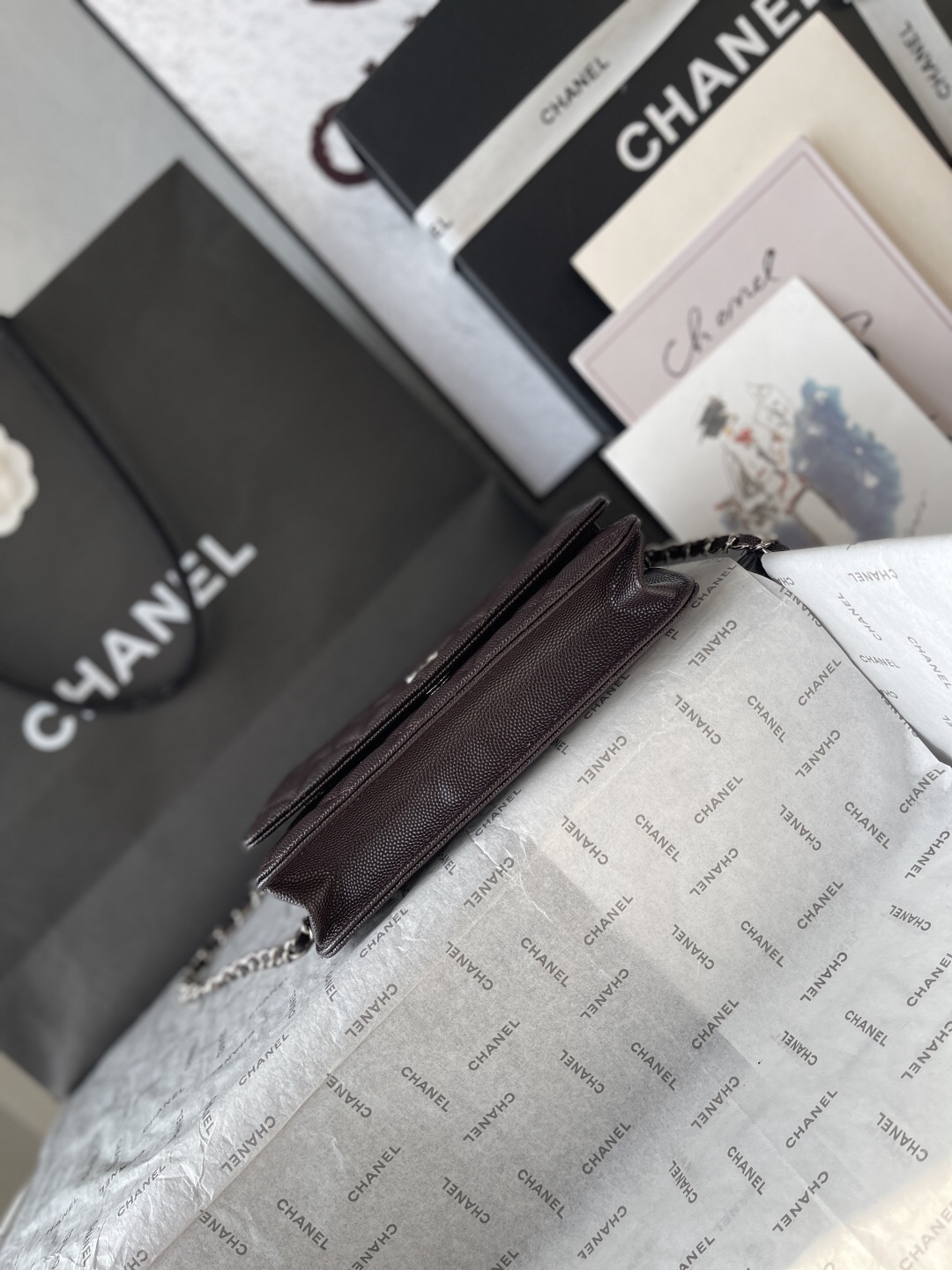 Chanel CF WOC Black Caviar Leather Chain Bag - Image 5
