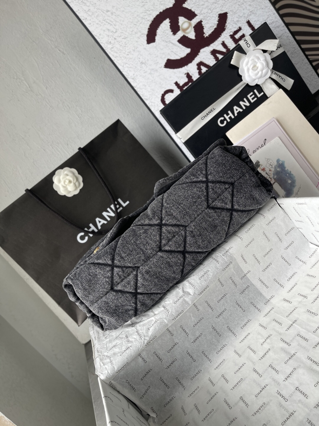 Chanel Denim Shopping Tote Bag AS5727 - Image 5