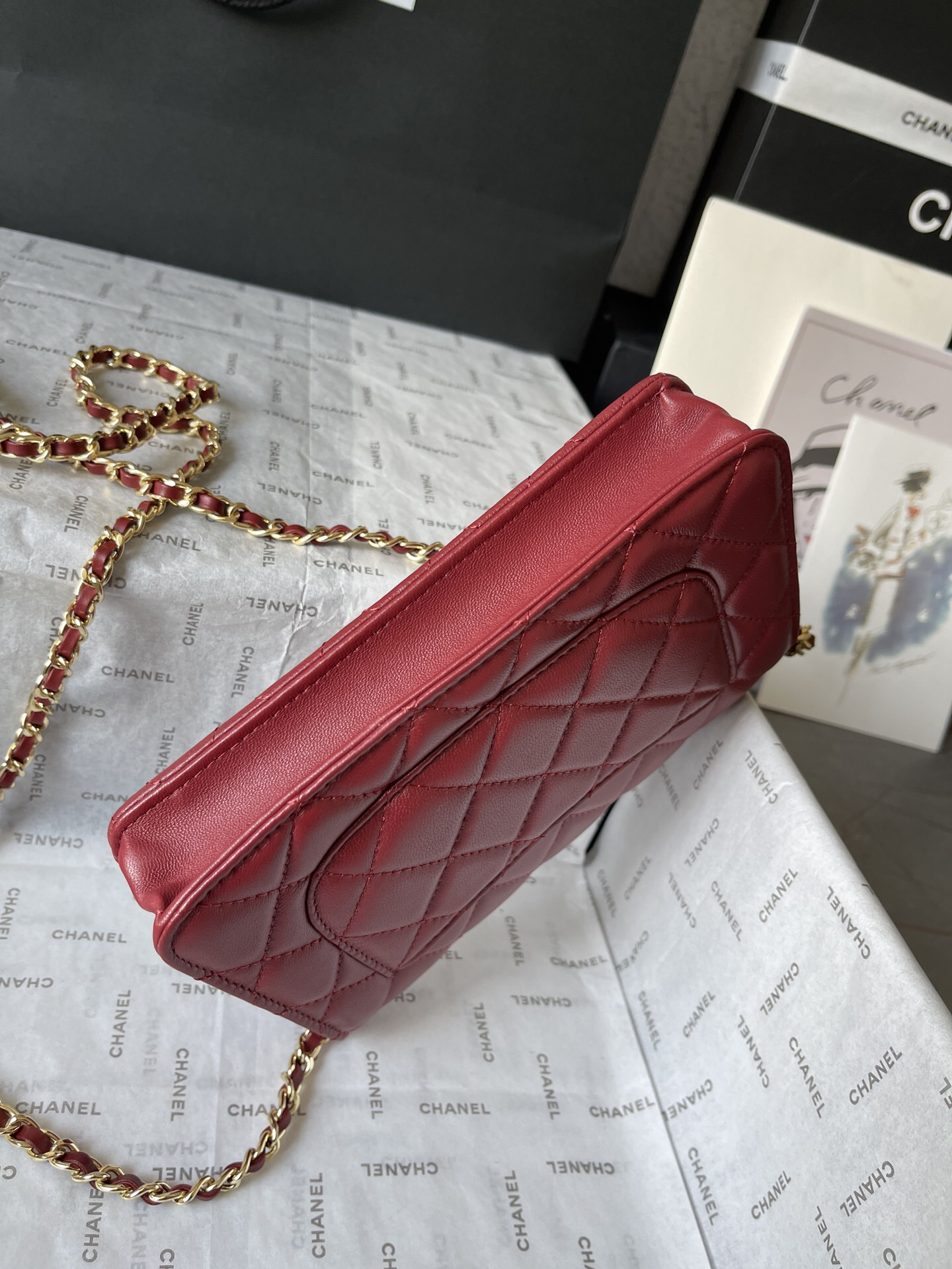 CF WOC Series Italian Lambskin Chain Shoulder Bag - Image 5