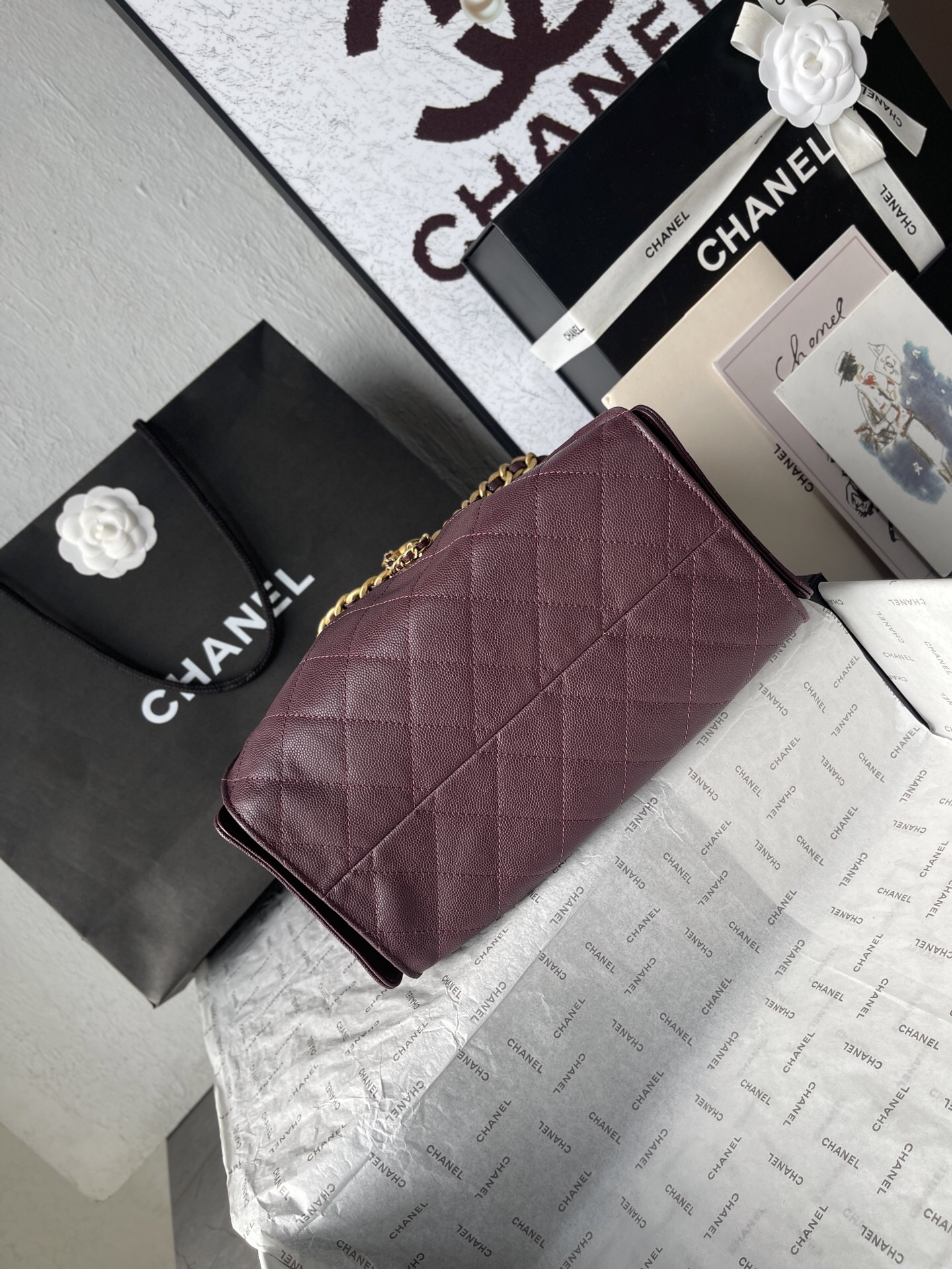 Chanel Quilted Leather Hobo Shoulder Bag, Model AS5293 - Image 5