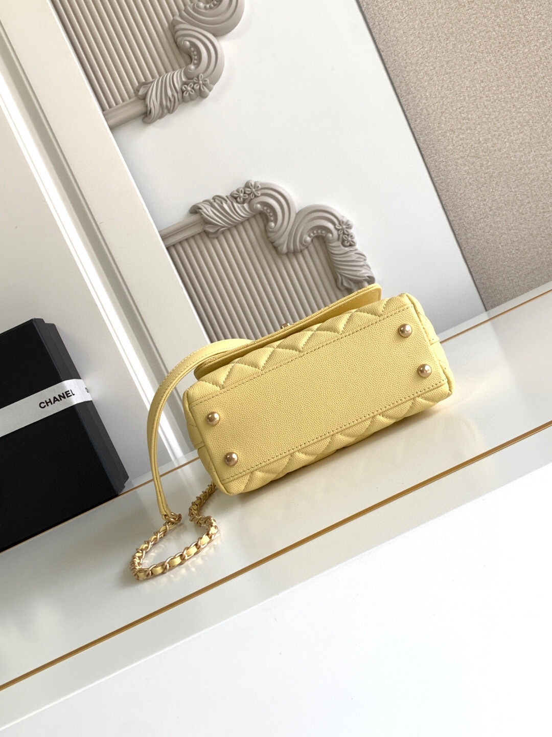 Chanel Mini Coco Handle Flap Handbag AS2215 - Image 5