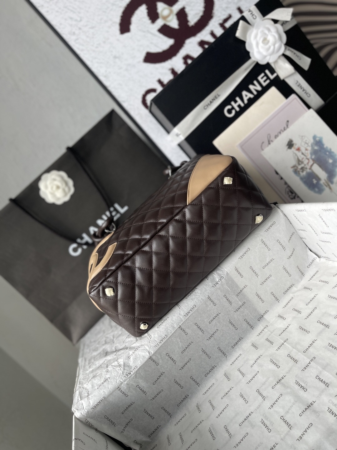 Chanel Black and White Panda Bowling Pillow Bag - Image 5