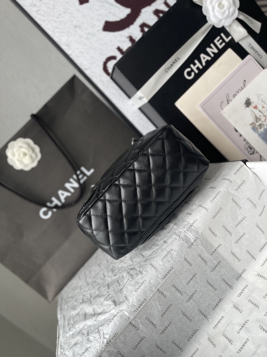 Chanel Black and White Panda Bowling Bag - Image 5