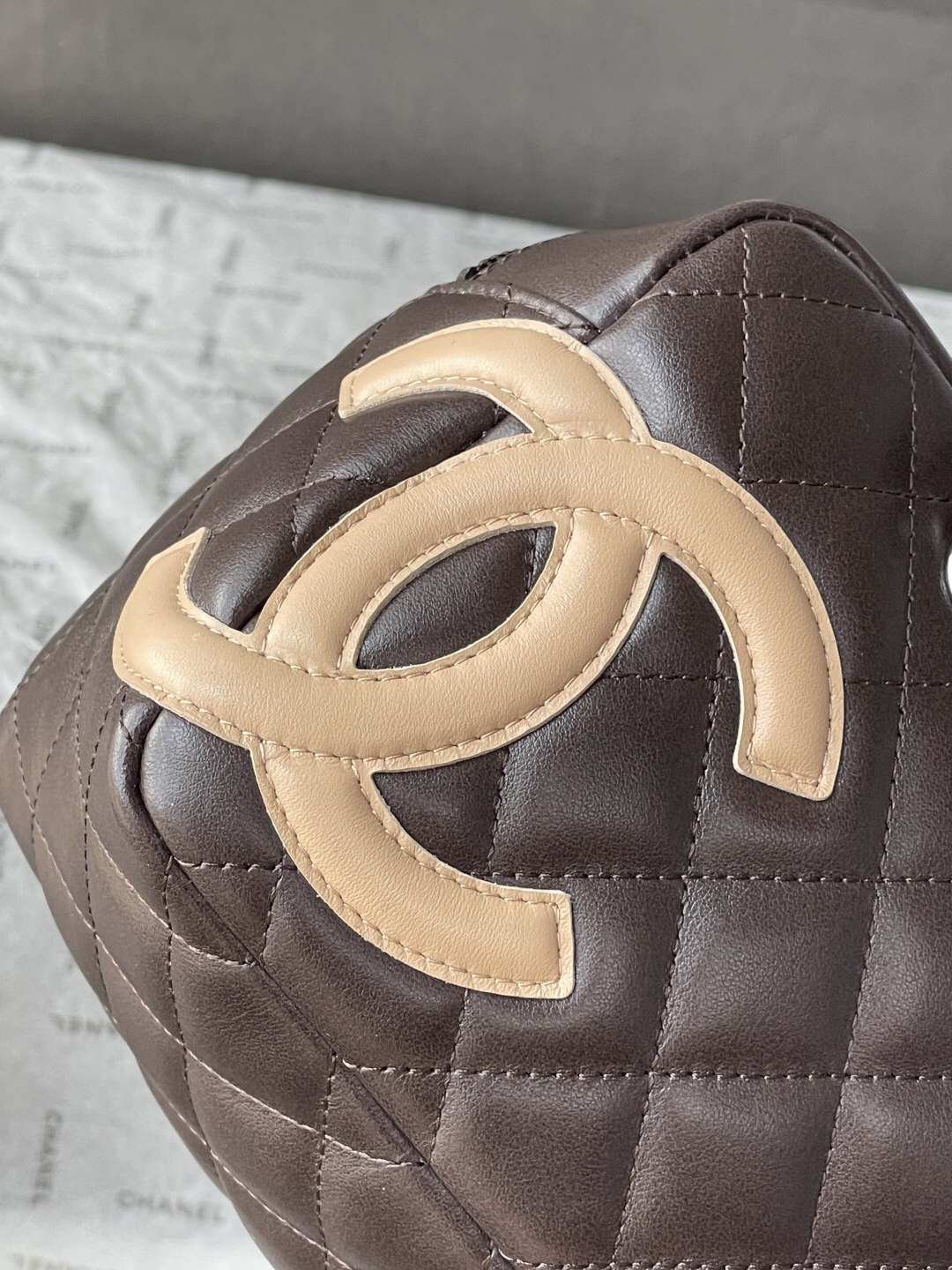 Chanel Black and White Panda Bowling Bag - Image 5