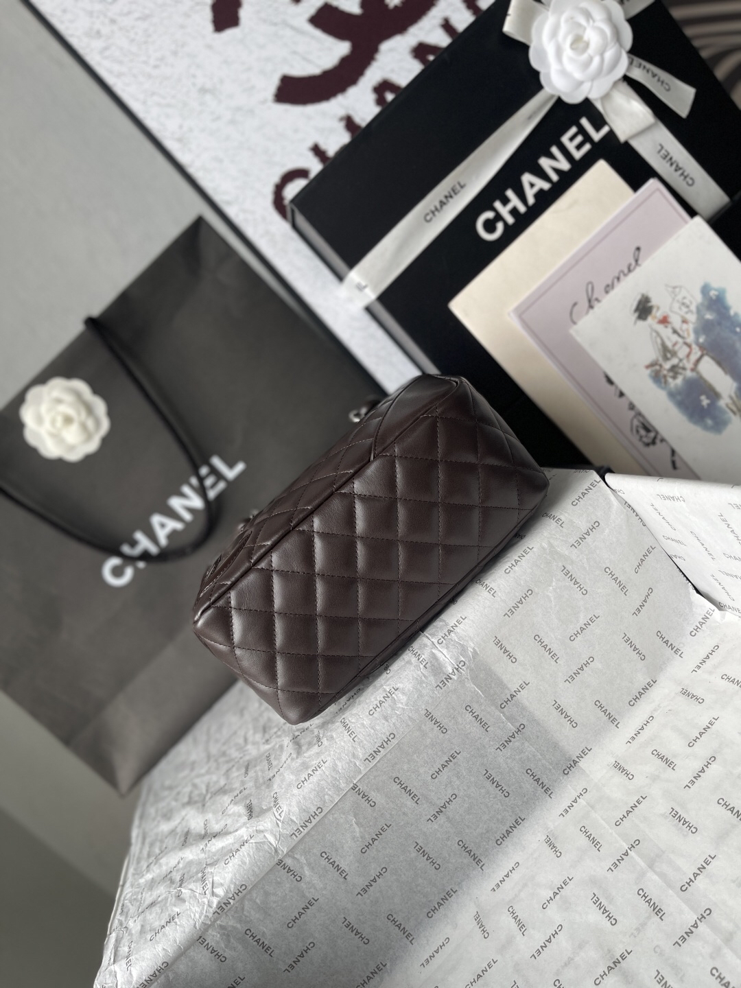 Chanel Black and White Panda Bowling Pillow Bag - Image 5