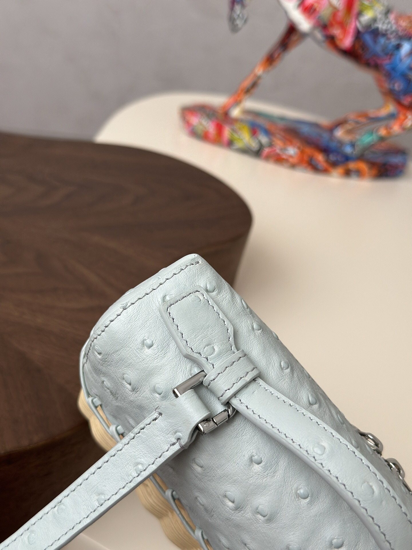ExtraPocket Woven Bamboo and Leather Handbag - Image 5