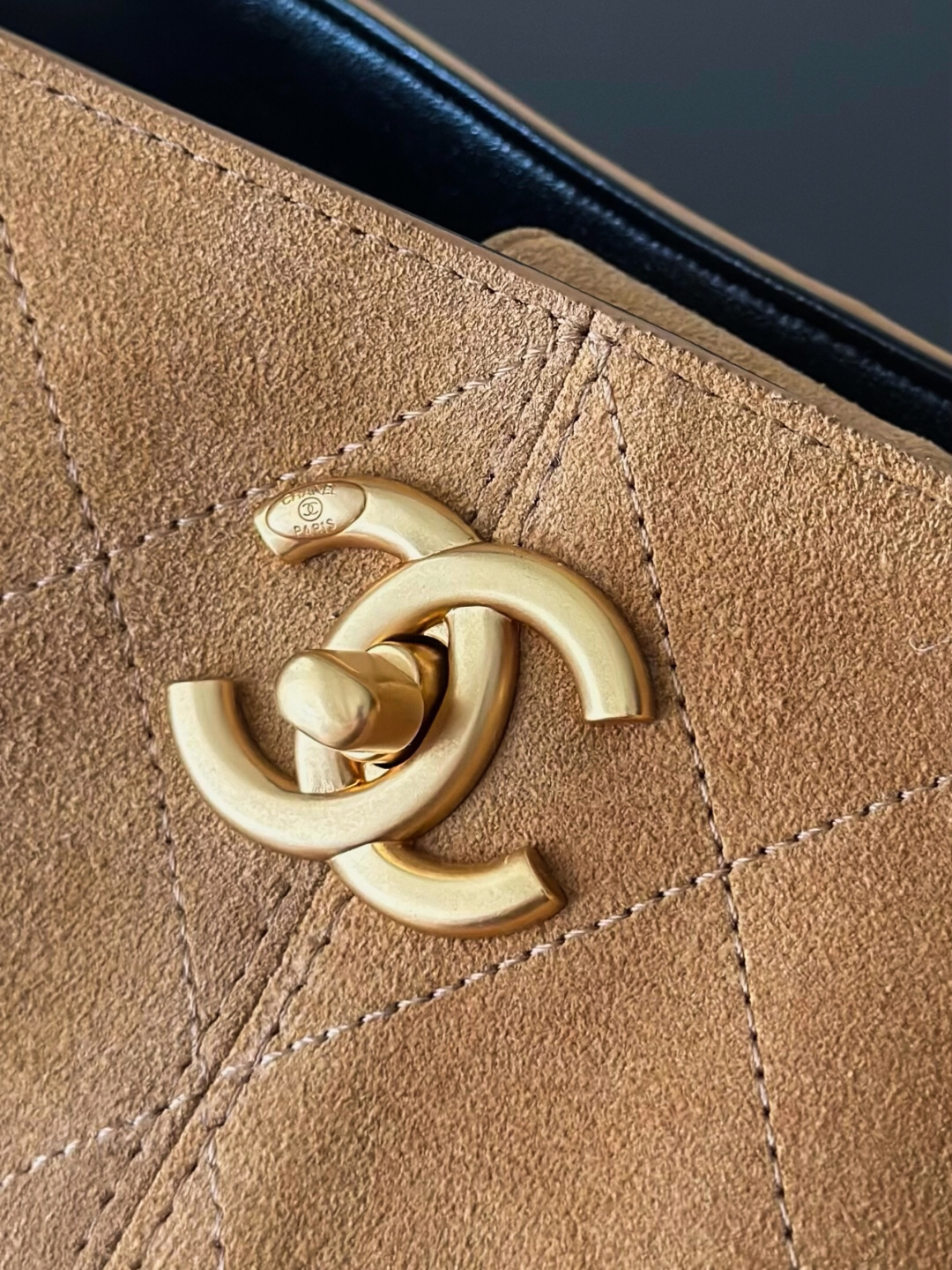Velvet Handmade Box Handbag with Attached Mini Bag - Image 5
