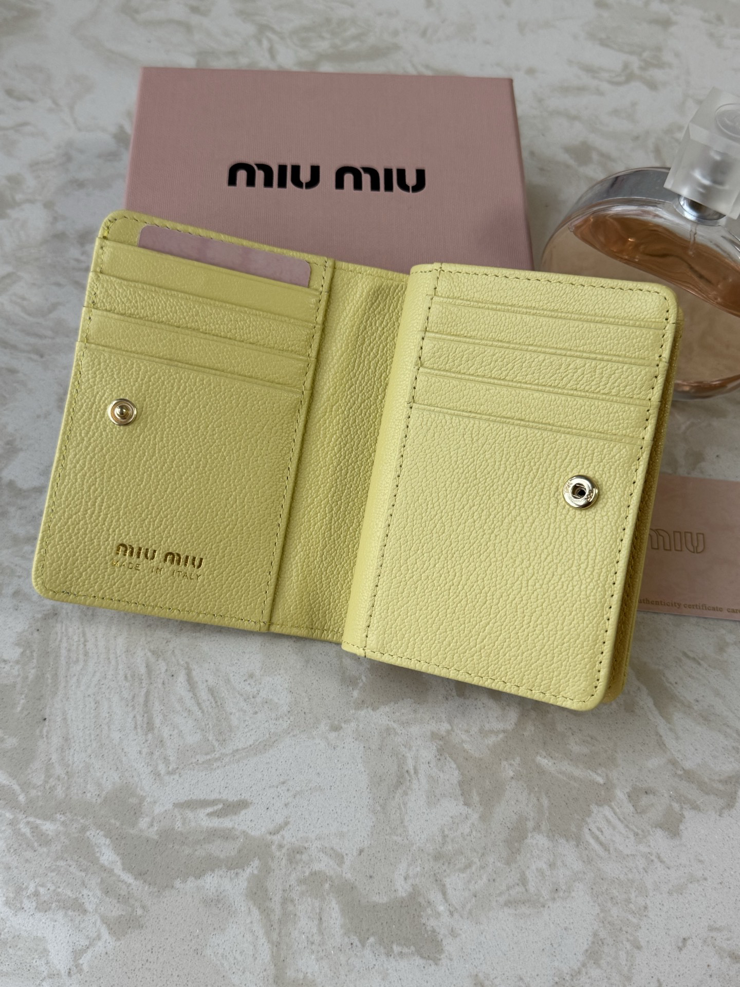 Miu Miu Leather Wallet with Multiple Card Slots - Image 5