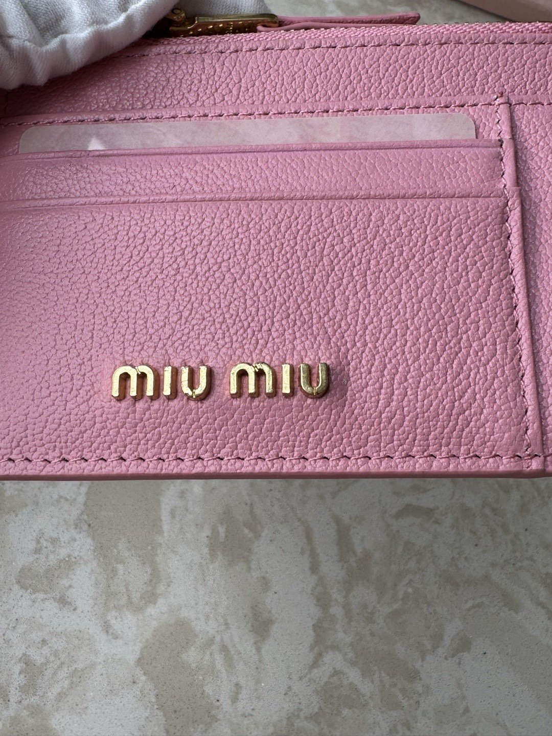 Miu Miu Leather Slim Card Holder - Image 5