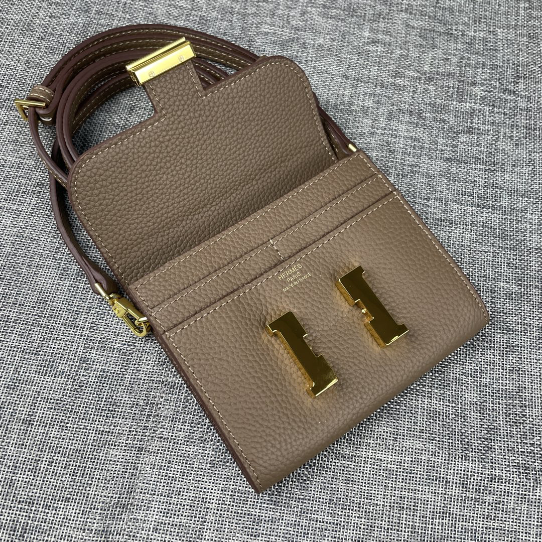 Hermes Constance Mini Togo Leather Shoulder Bag - Image 5