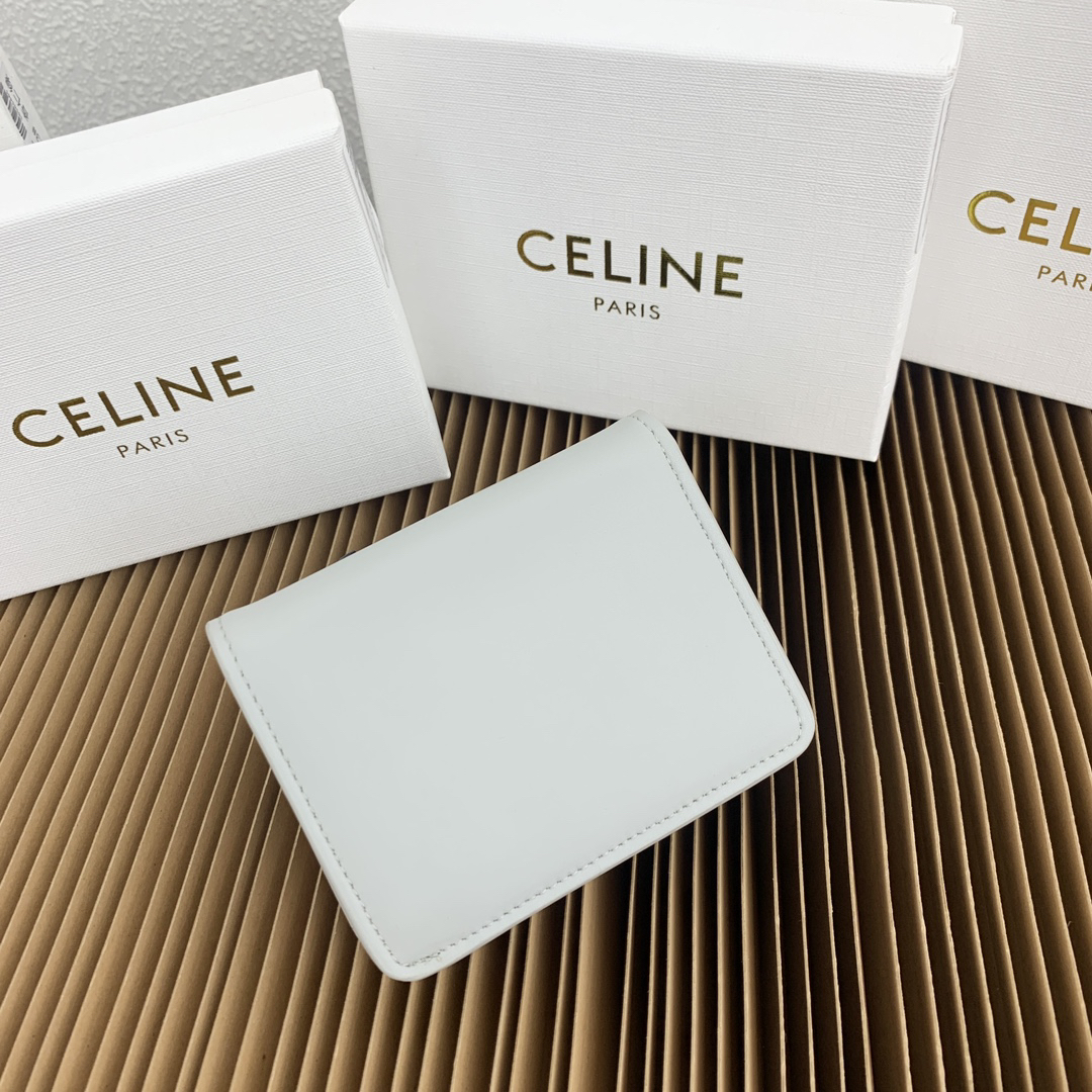 Celine Triomphe Cowhide Leather Wallet - Image 5