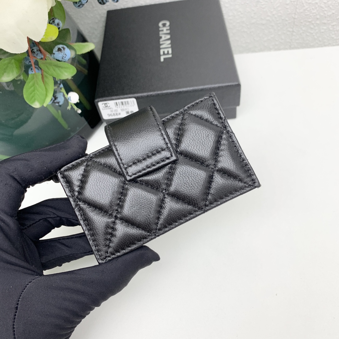 CHANEL AP1081 Large Quilted Goatskin Tri-Fold Wallet - Image 5