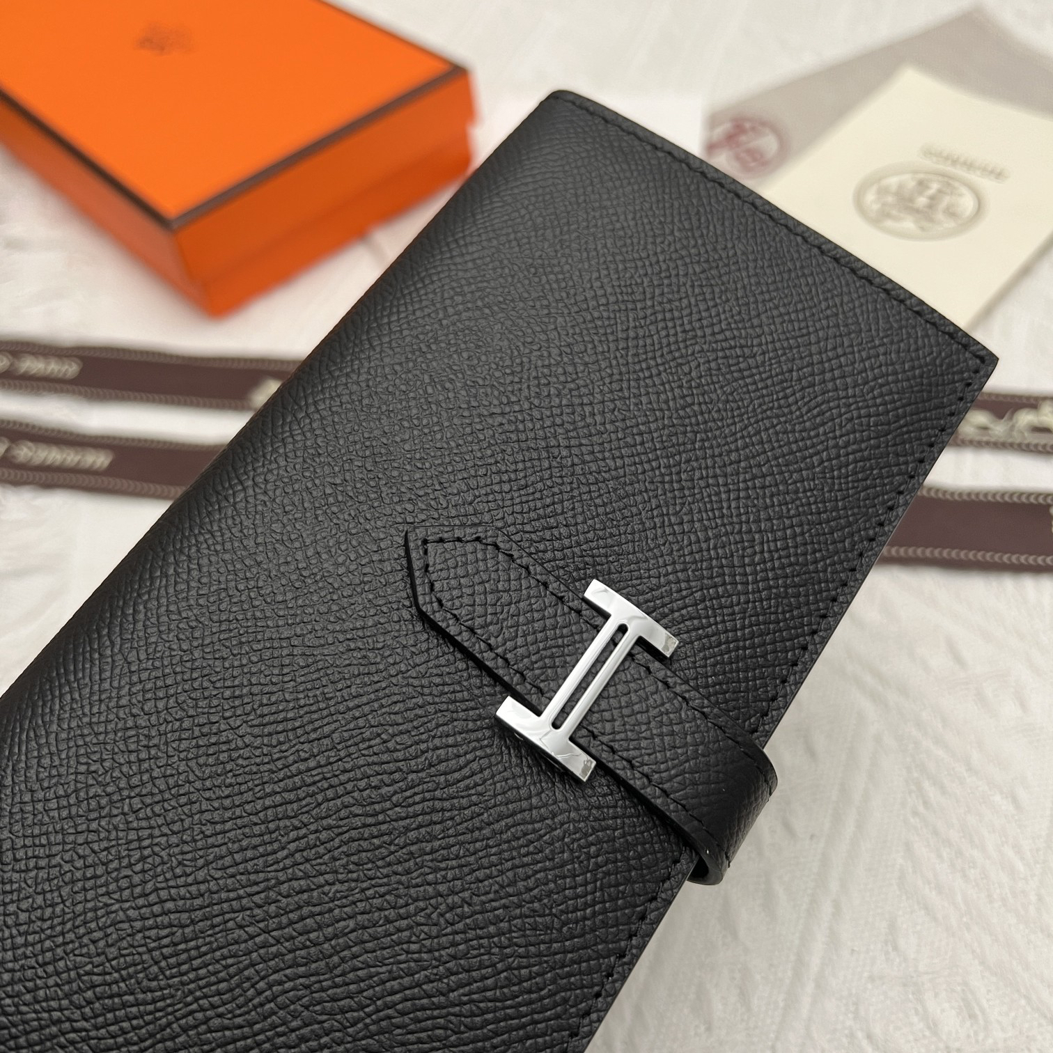 Hermes Leather Zip Wallet - Image 5