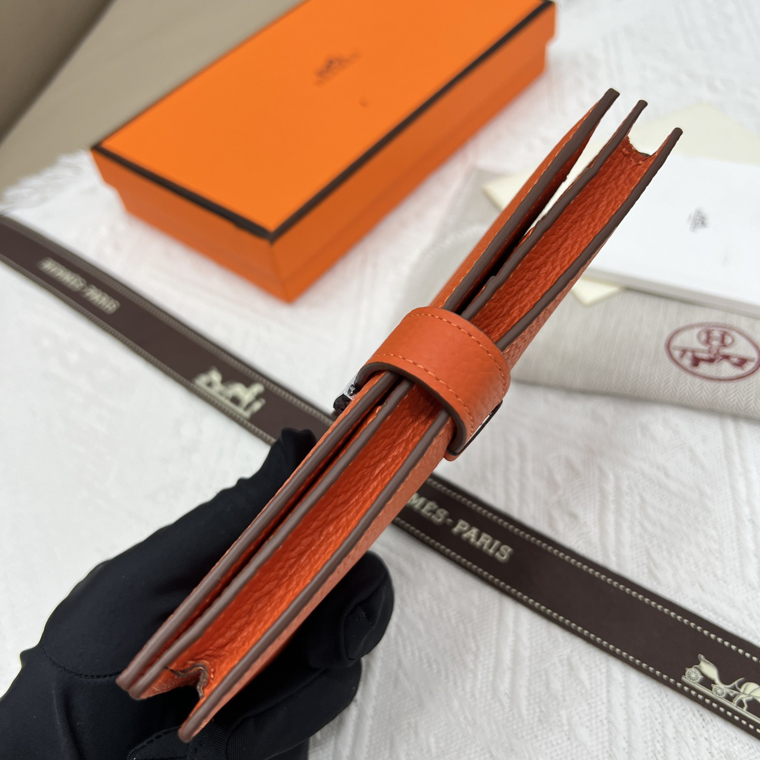 Hermes Leather Zipper Wallet - Image 5