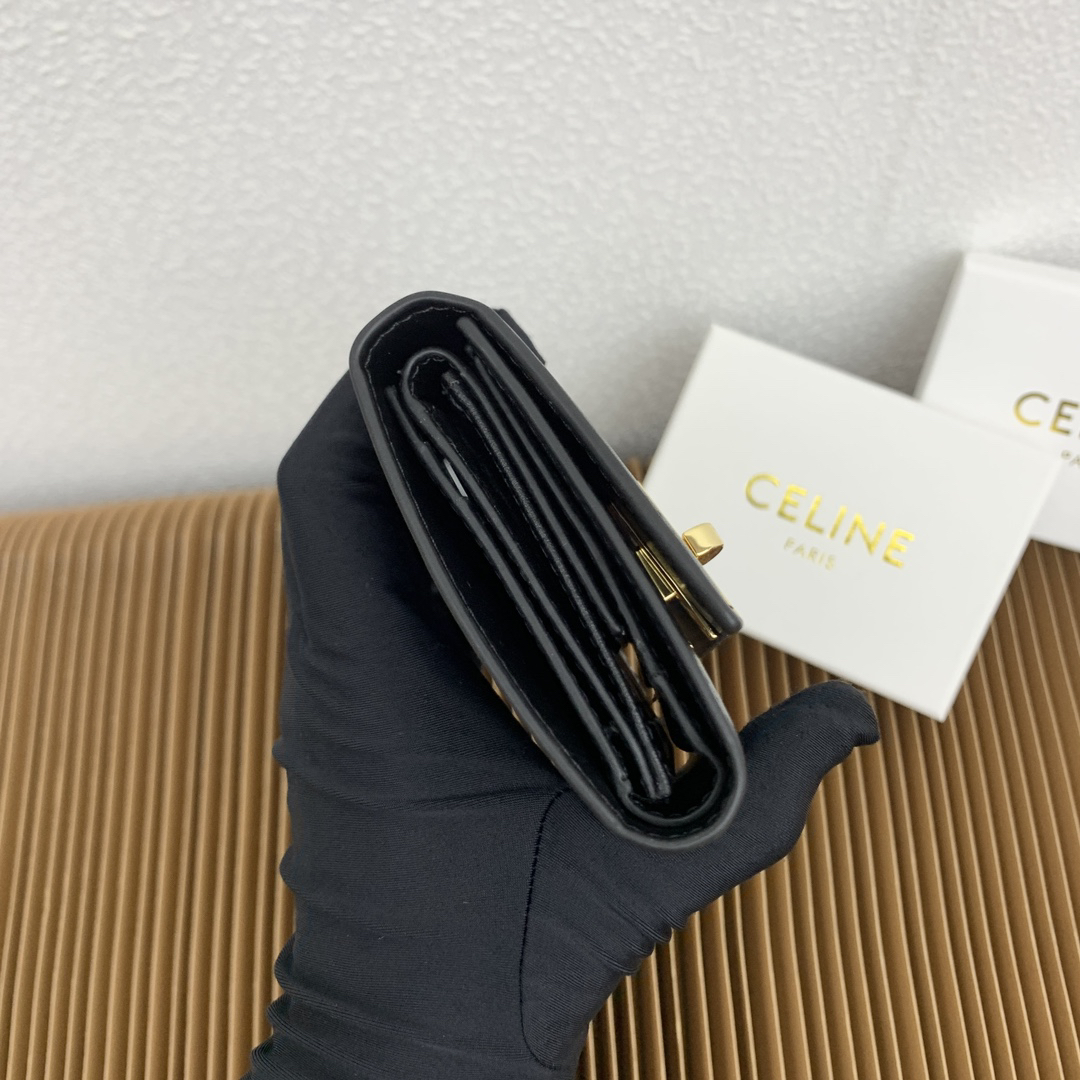 Celine Triomphe 16 Small Leather Trifold Wallet - Image 5