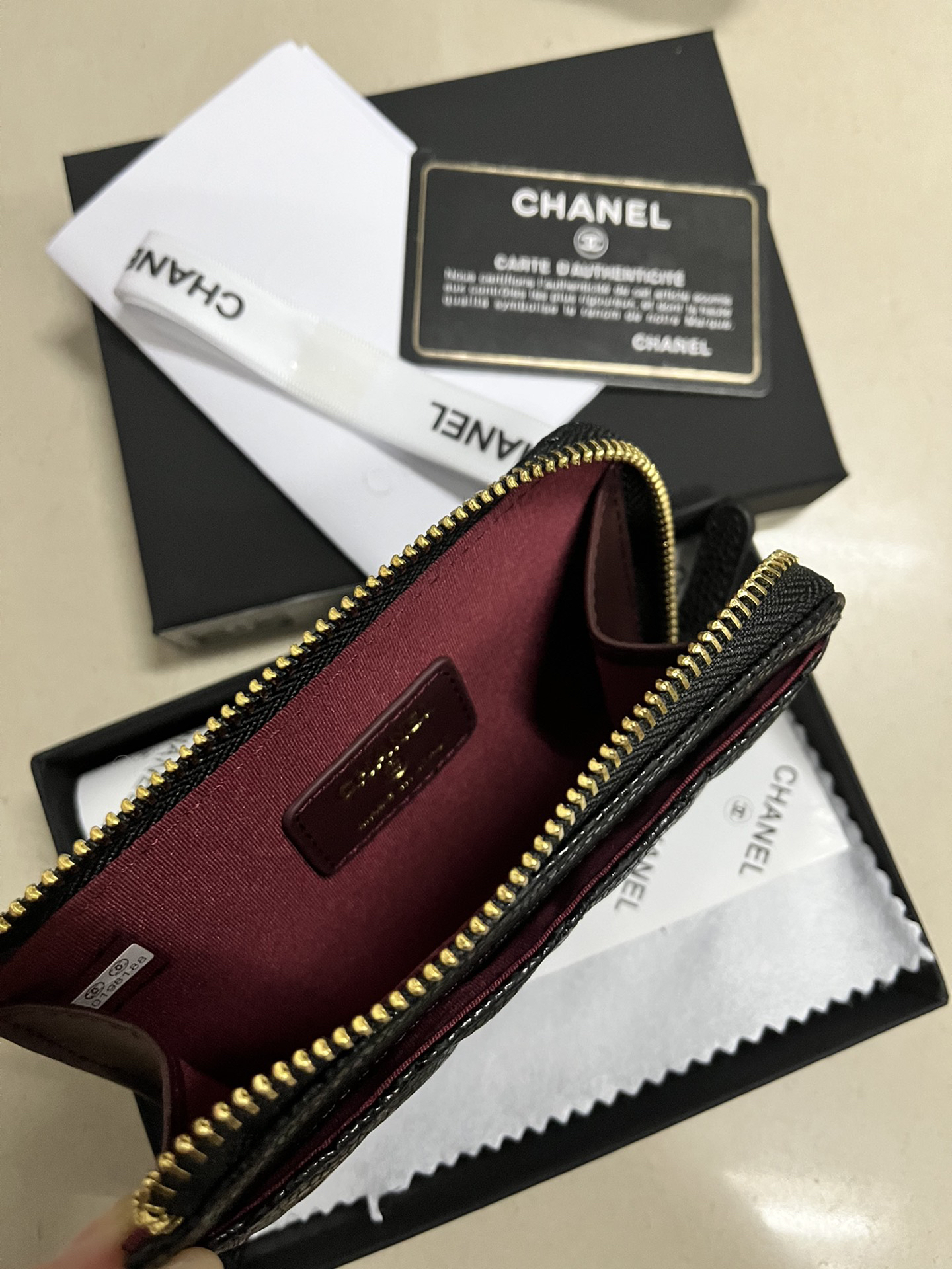 Chanel Caviar Leather Wallet A9685 - Image 5