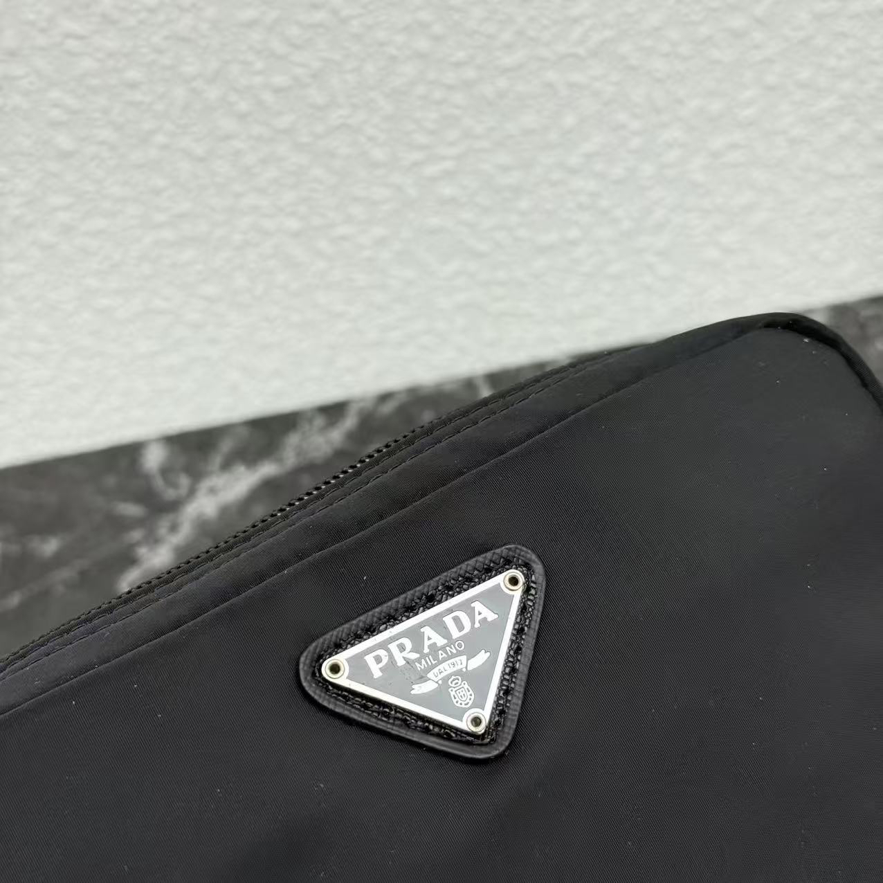 Prada Recycled Nylon Zip Clutch - Image 5